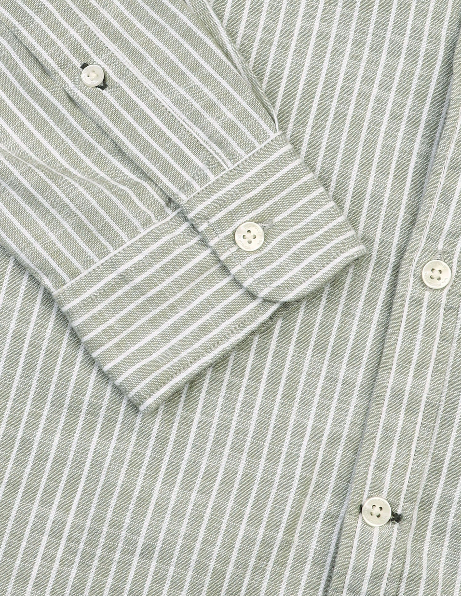Vertical Striped Regular Fit Shirt Light Green - U.S. Polo Assn. India | Large