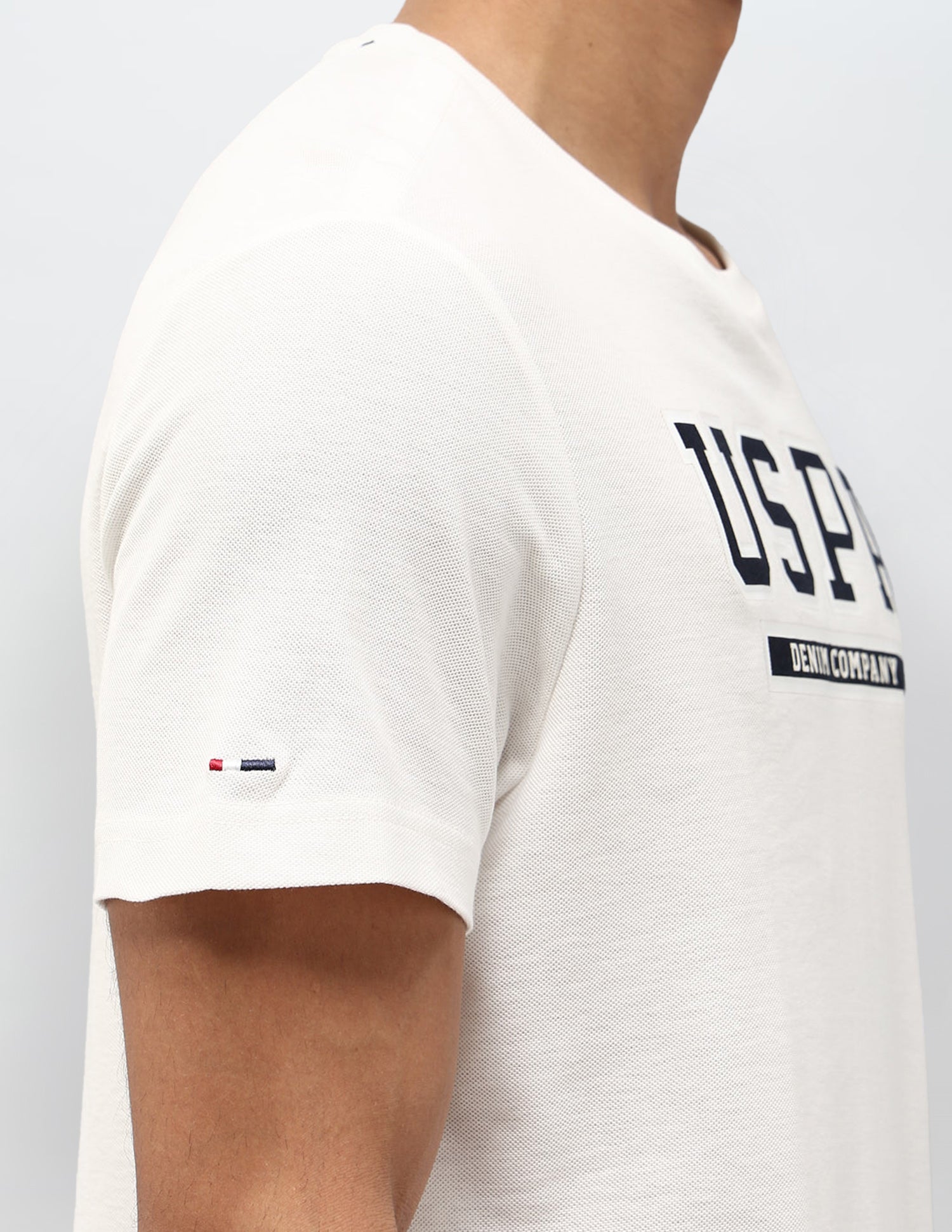 Brand Printed Regular Fit T-Shirt Off White - U.S. POLO ASSN. | Large