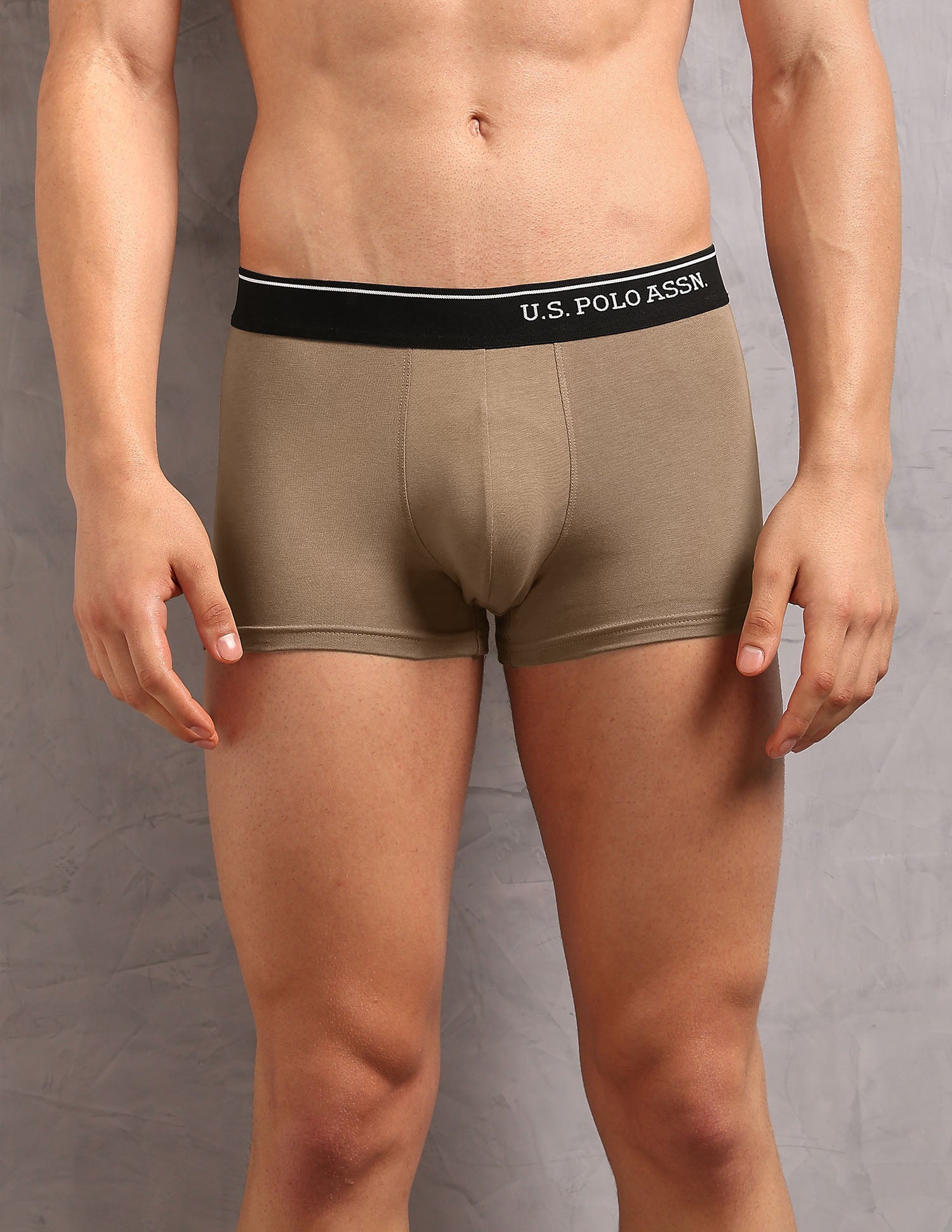 Cotton Stretch Breathable OET18 Trunks - Pack Of 2 Coca Creme and Chinon Green - U.S. POLO ASSN. | Large