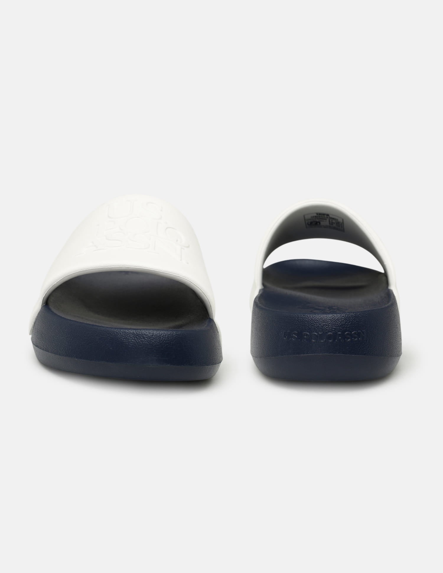 Men Brand Embossed Luna Sliders Navy - U.S. Polo Assn. India | Large