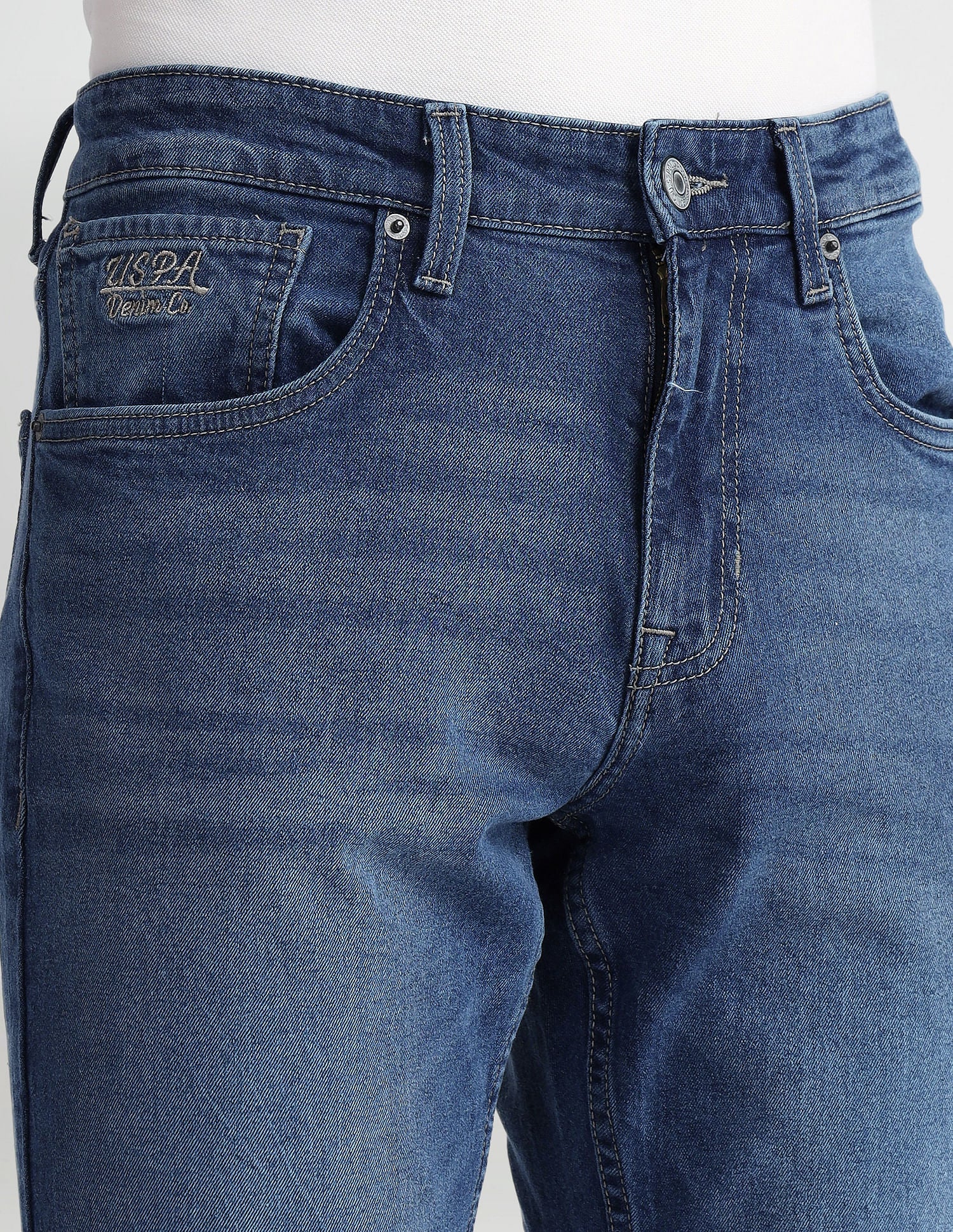 Brandon Slim Tapered Blue Jeans Dark Blue - U.S. Polo Assn. India | Large