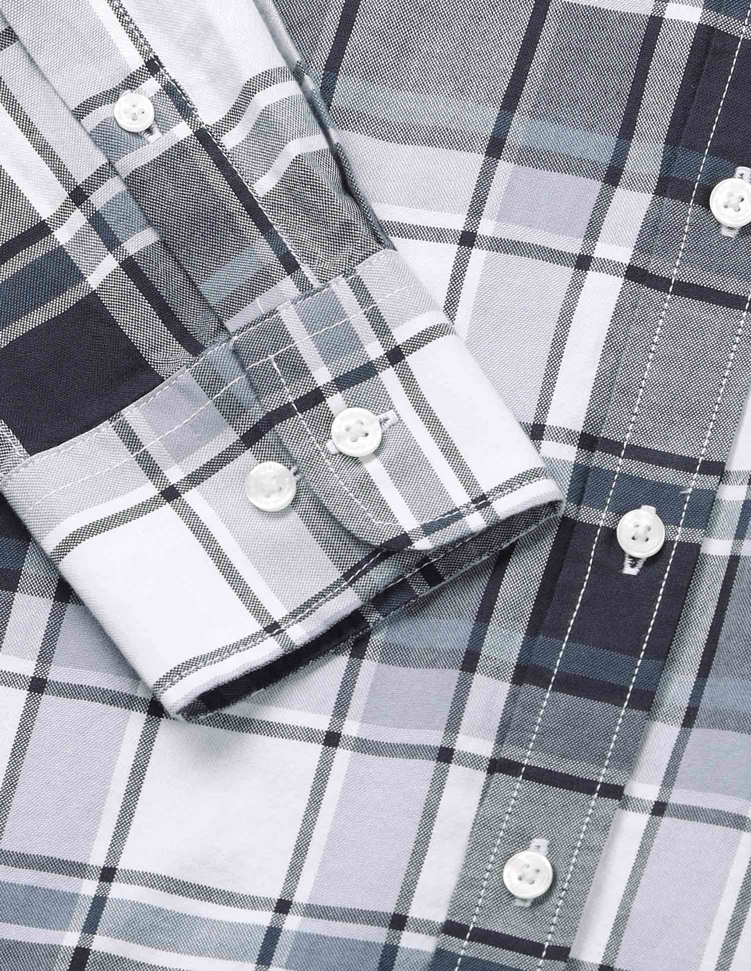 Plaid Checked Tailored Fit Shirt Grey - U.S. Polo Assn. India | Large