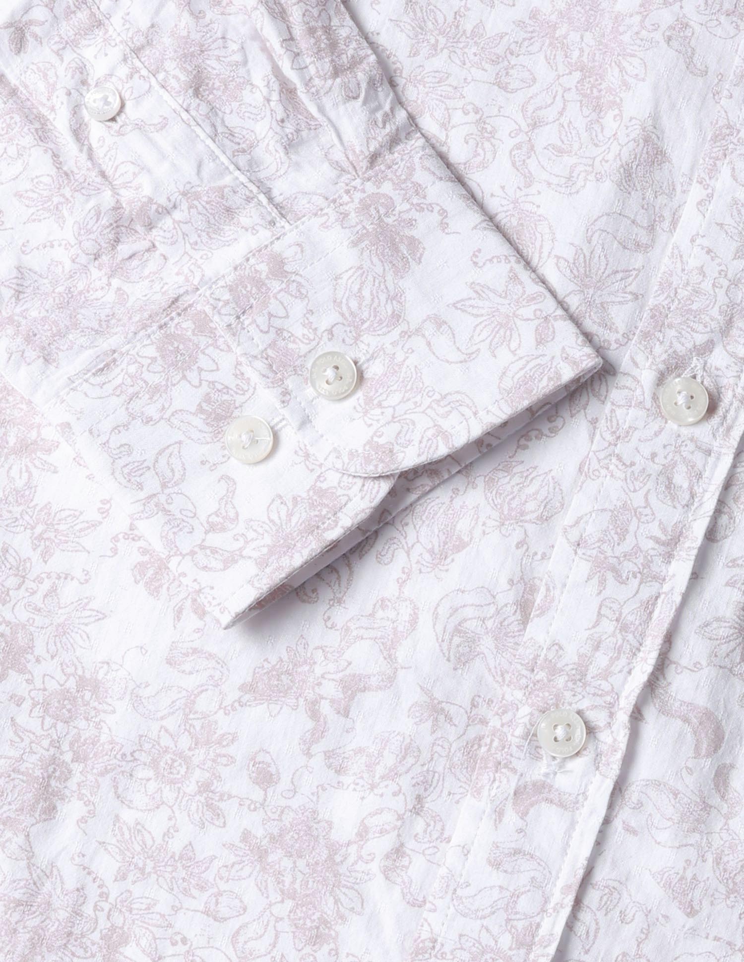 Floral Printed Tailored Fit Shirt Light Pink - U.S. POLO ASSN. | Large