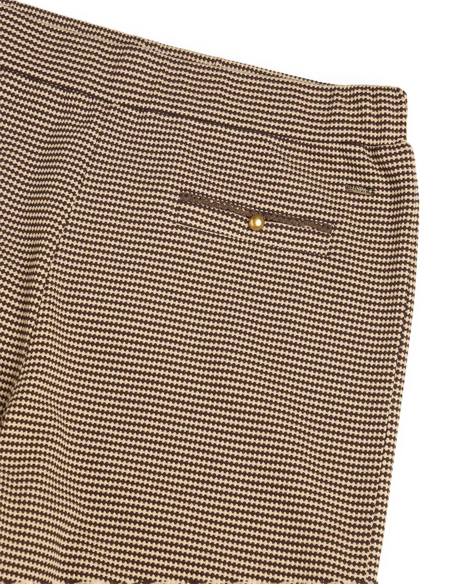Textured Straight Fit Trousers Brown - U.S. Polo Assn. India | Large