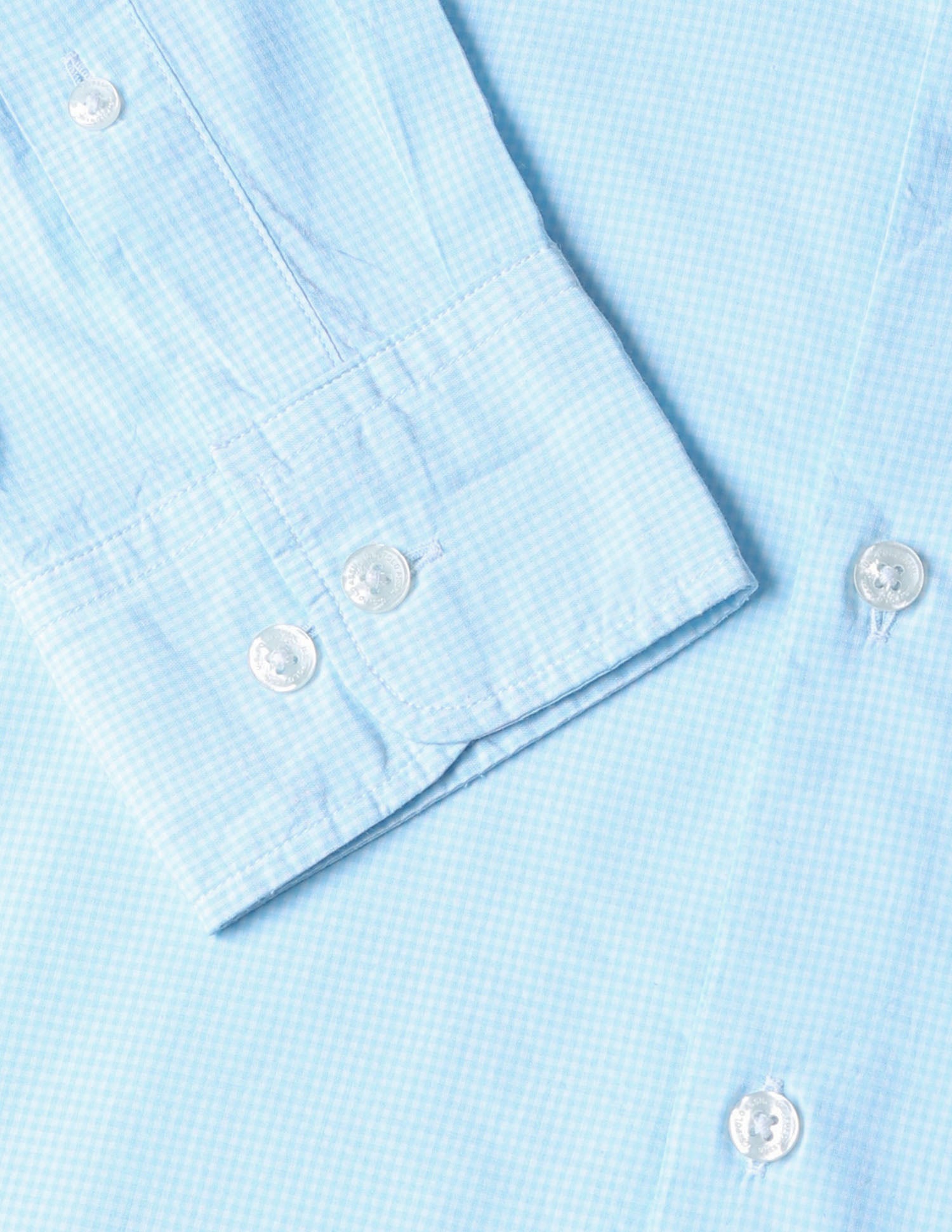 Gingham Checked Tailored Fit Shirt Blue - U.S. POLO ASSN. | Large