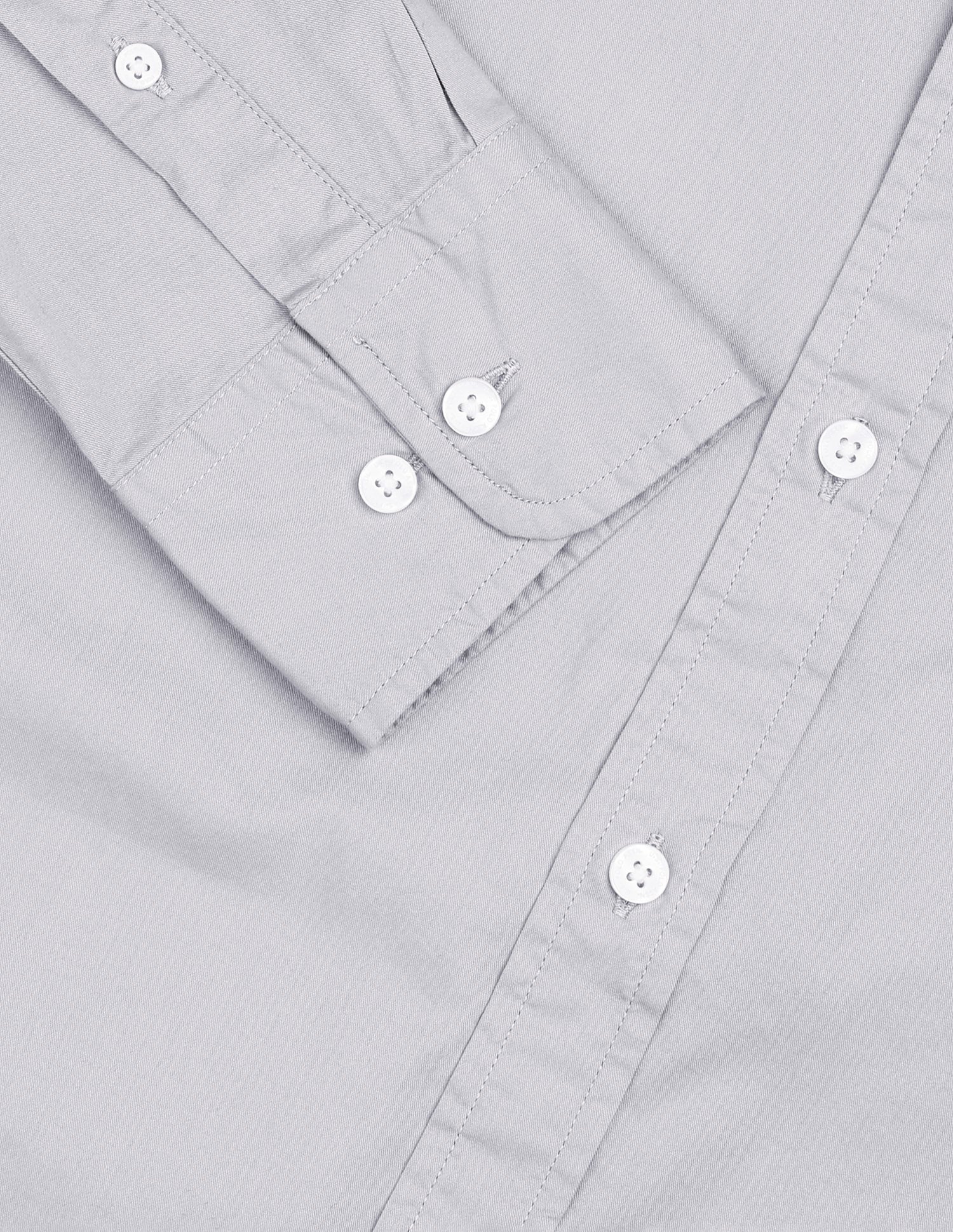 Twill Solid Shirt Light Grey - U.S. Polo Assn. India | Large
