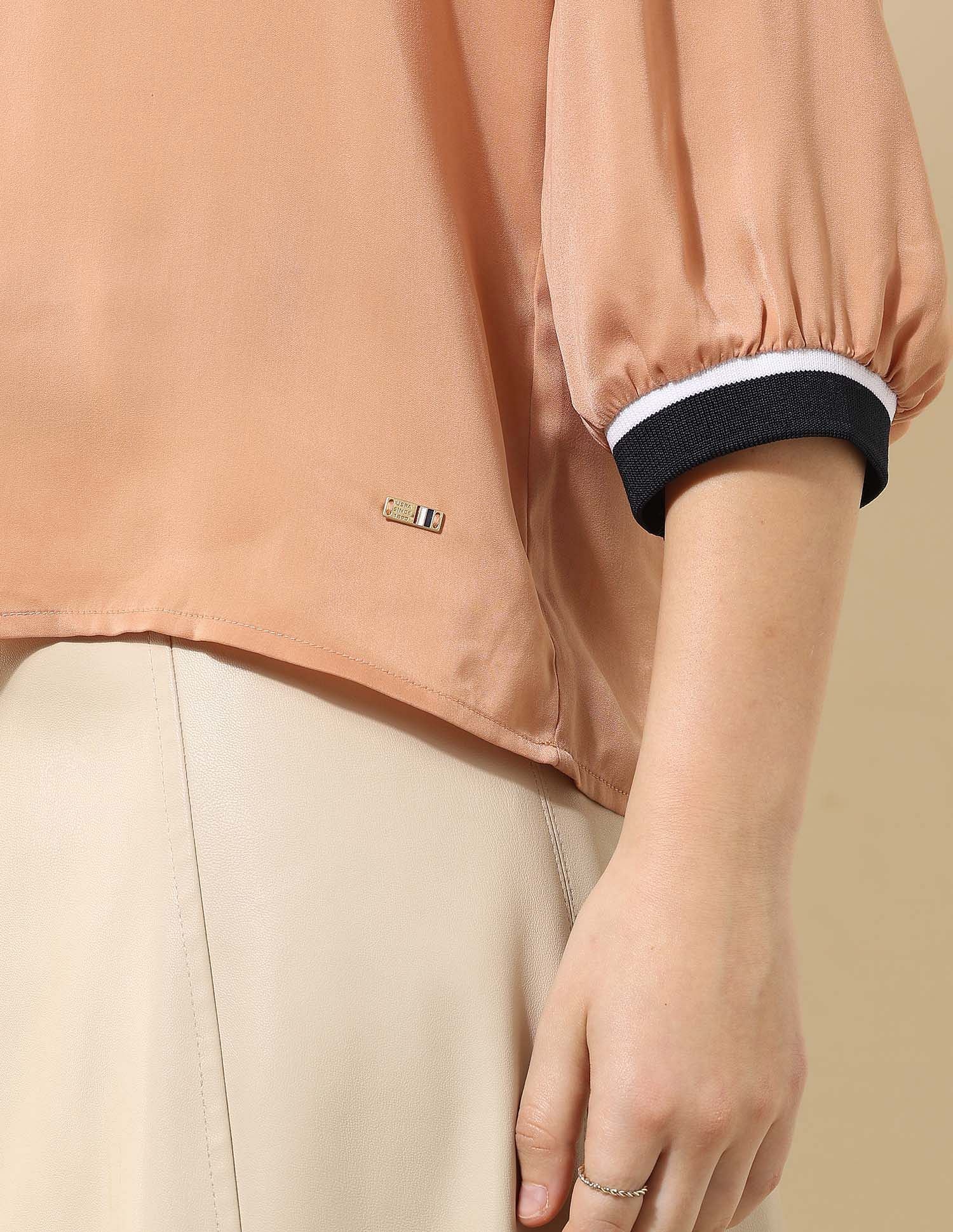 Satin Solid Shirt Peach - U.S. Polo Assn. India | Large