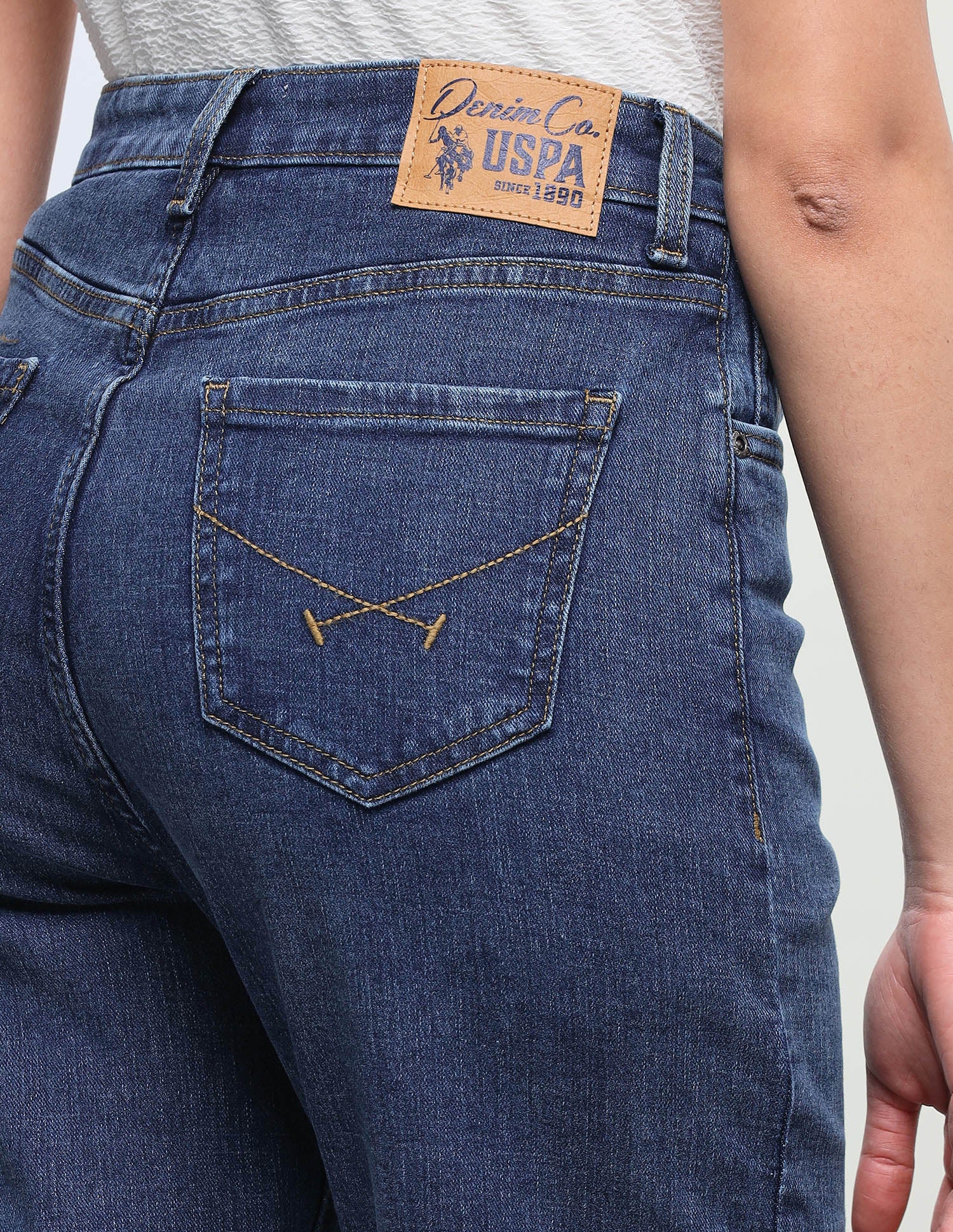 Straight Fit Blue Jeans Blue - U.S. Polo Assn. India | Large