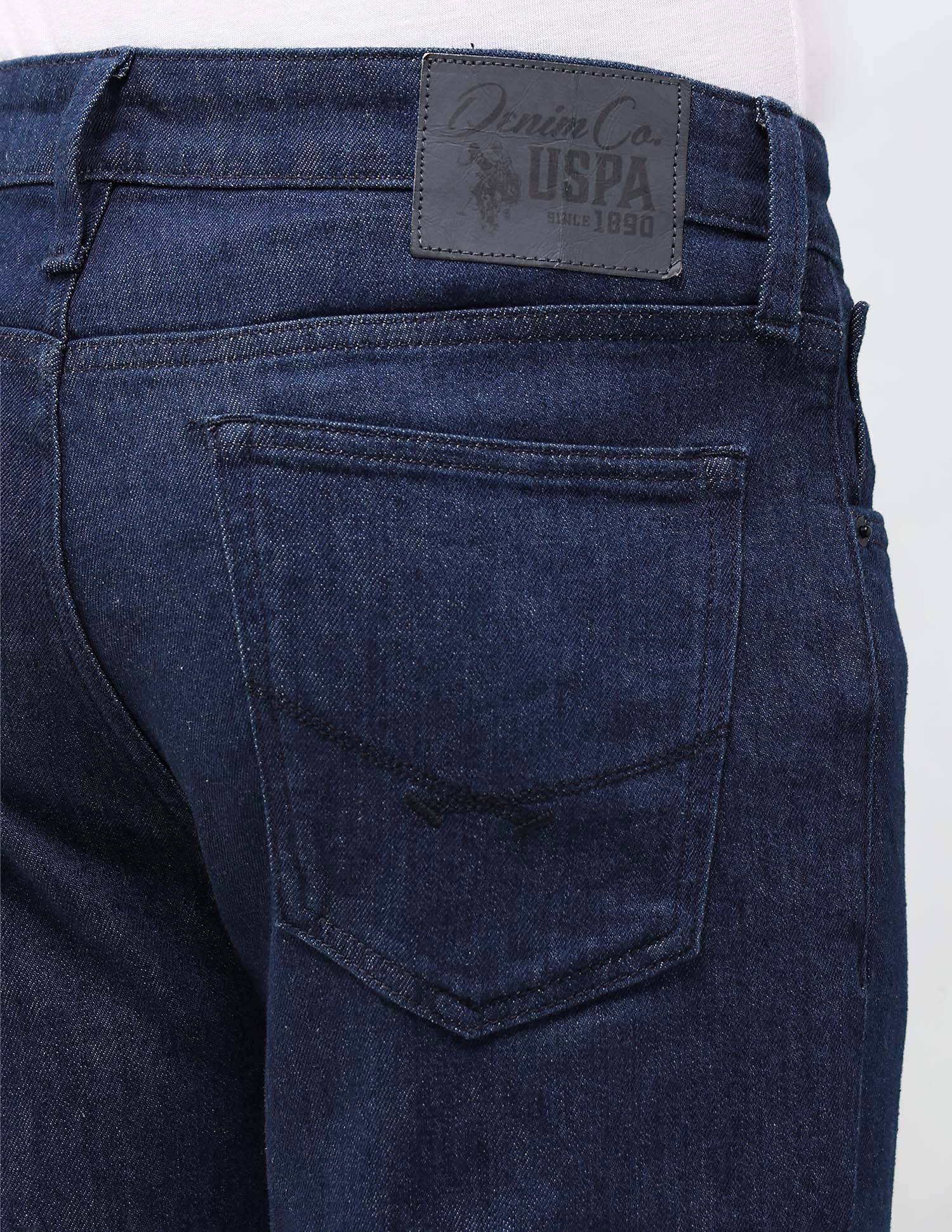 Brandon Slim Tapered Fit Blue Jeans Indigo - U.S. POLO ASSN. | Large