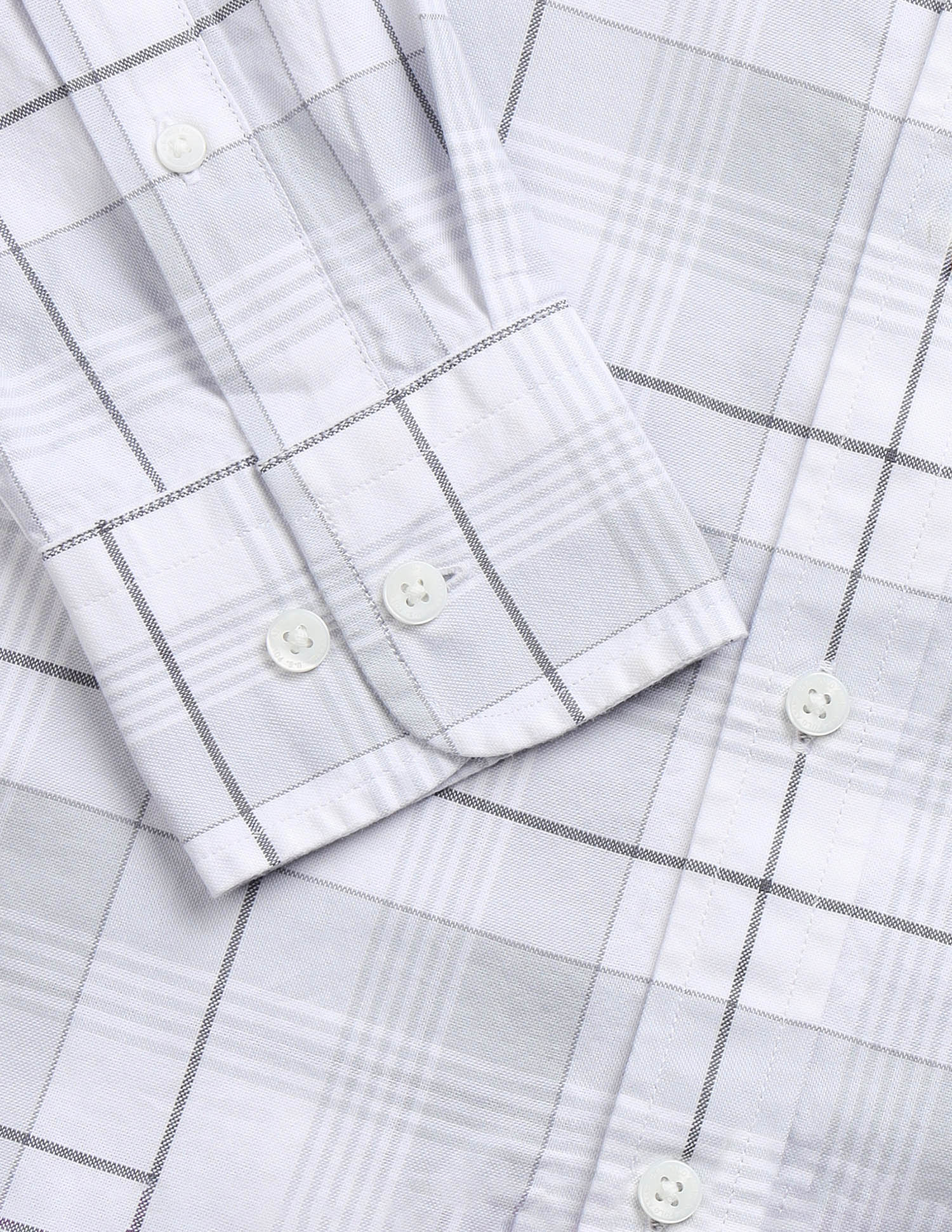 Grid Tattersall Checked Regular Fit Shirt Light Grey - U.S. Polo Assn. India | Large