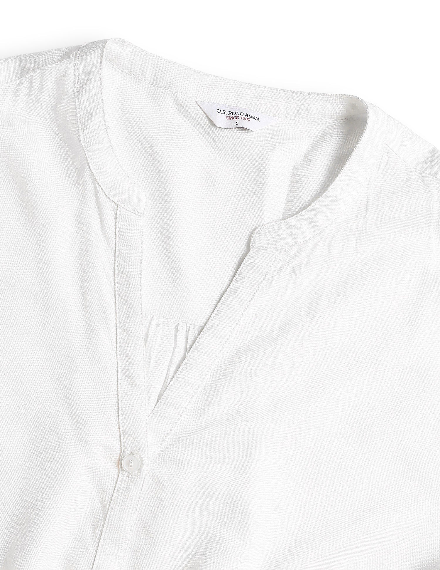 Floral cord embroidered relaxed fit top Off White - U.S. Polo Assn. India | Large