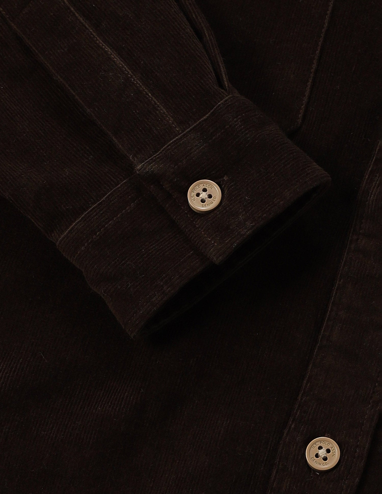 Corduroy Regular Fit Shacket Choco - U.S. POLO ASSN. | Large