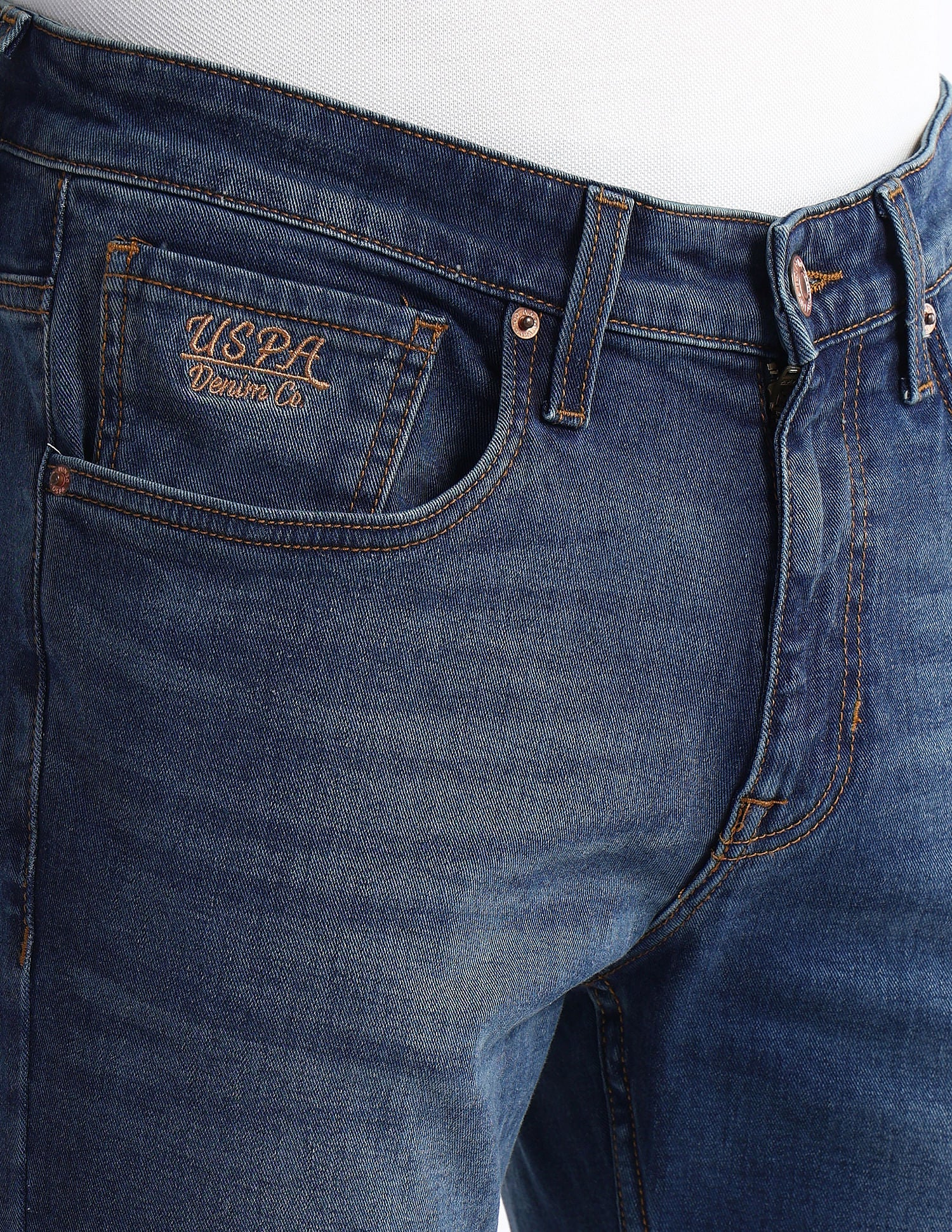 Brandon Slim Fit Blue Jeans Blue - U.S. Polo Assn. India | Large