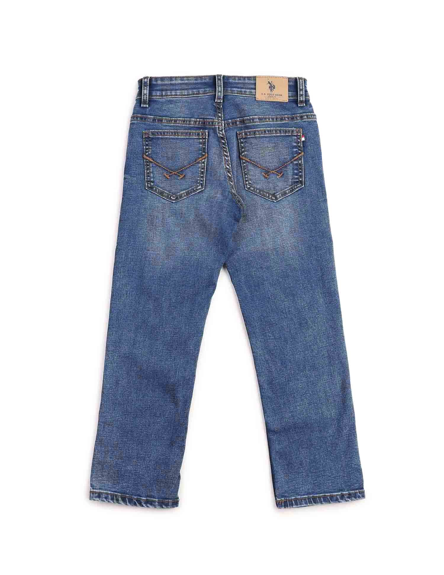 Boys Relaxed Fit Blue Jeans Blue - U.S. POLO ASSN. | Large