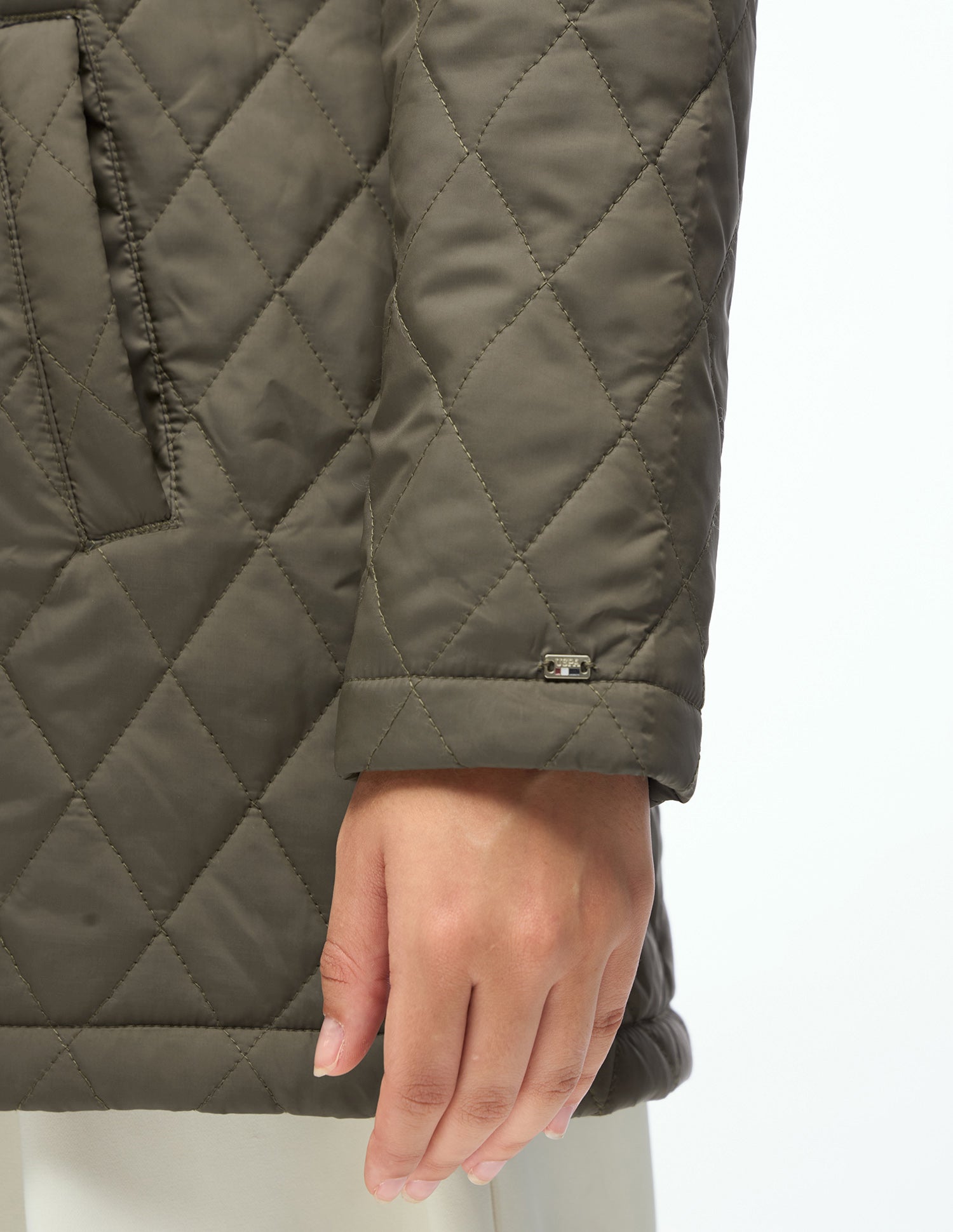 Solid Longline Quilted Jacket Dark Brown - U.S. Polo Assn. India | Large