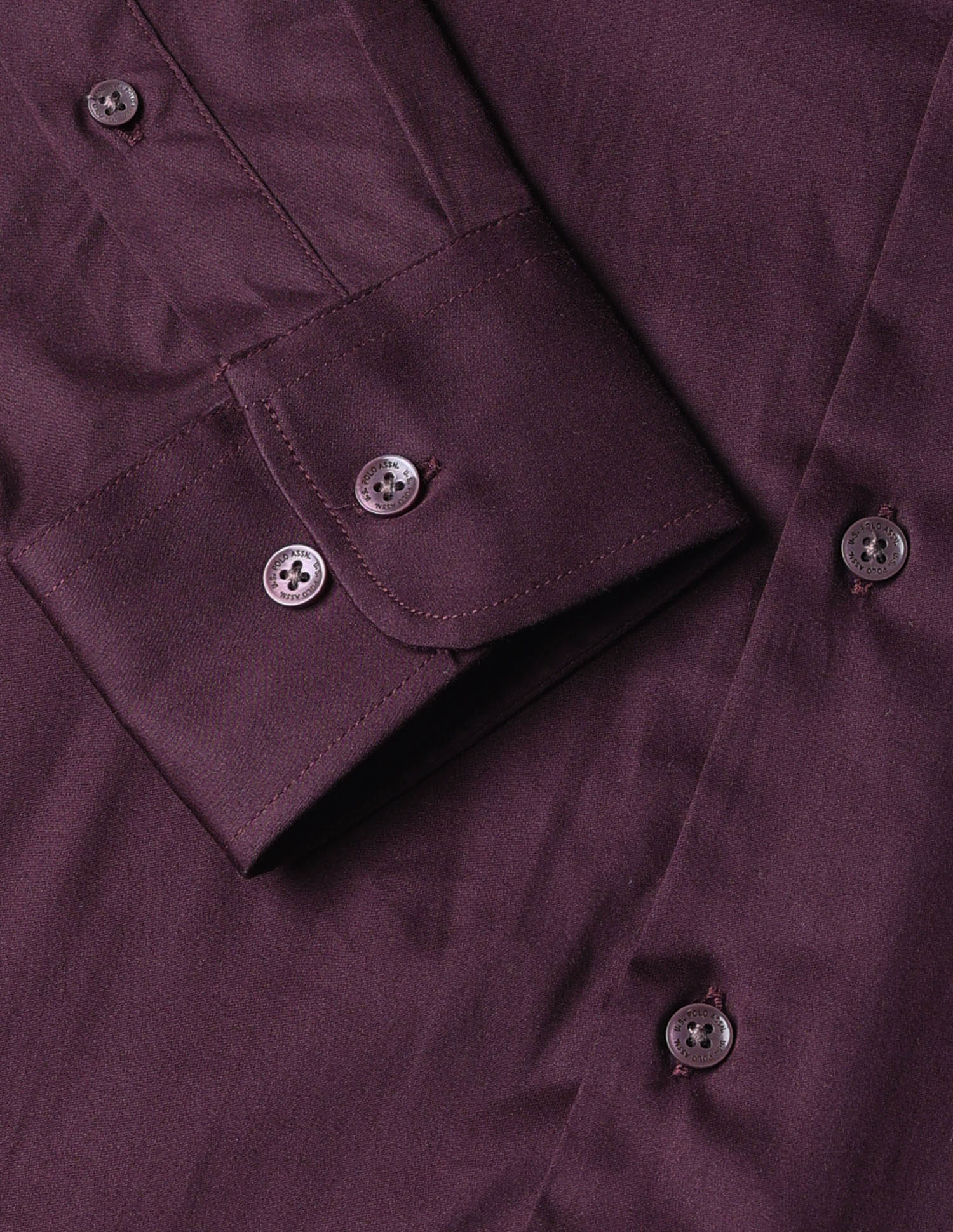 Satin Tailored Fit Shirt Wine - U.S. POLO ASSN. | Large