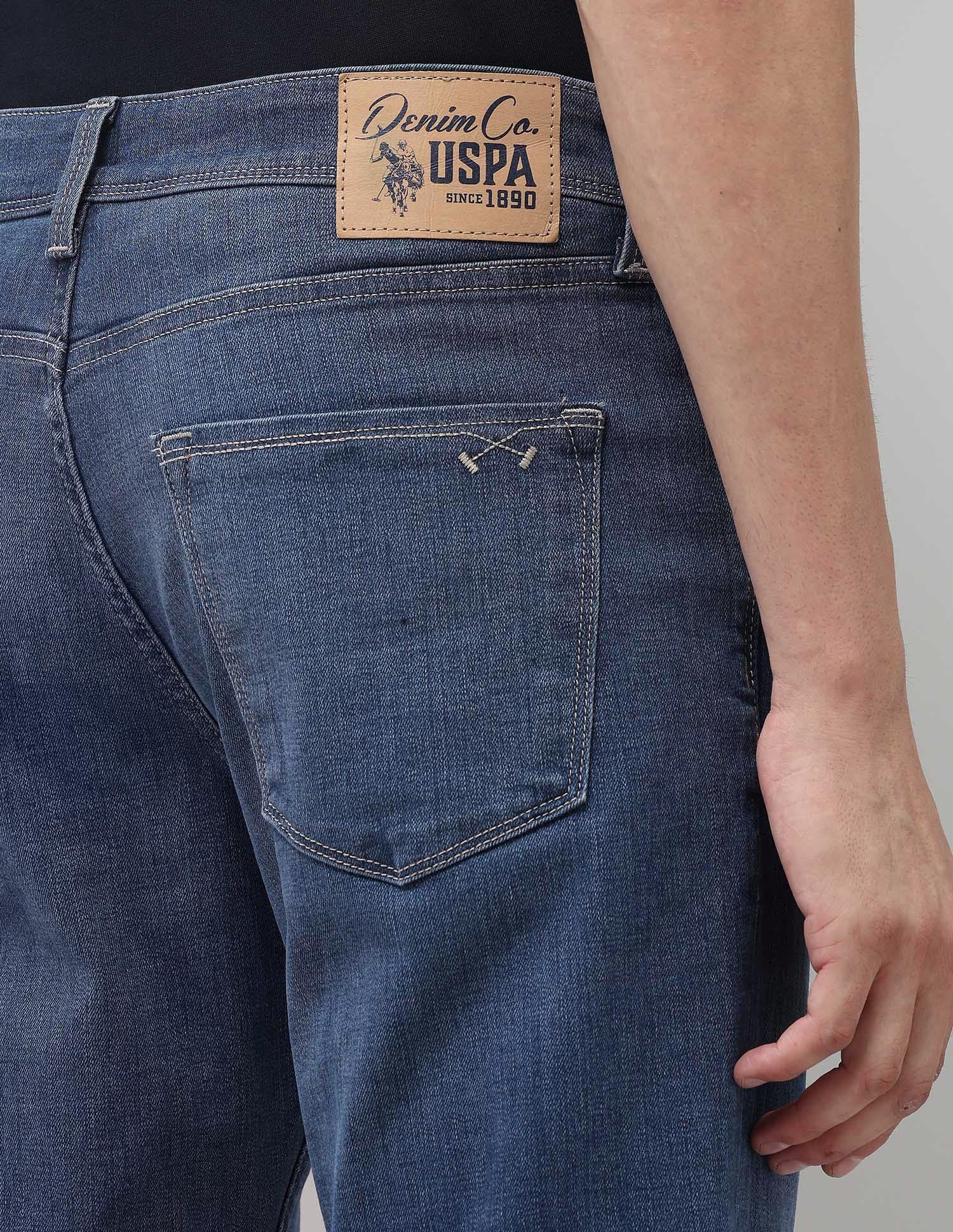 Harold Slim Straight Fit Blue Jeans Blue - U.S. POLO ASSN. | Large