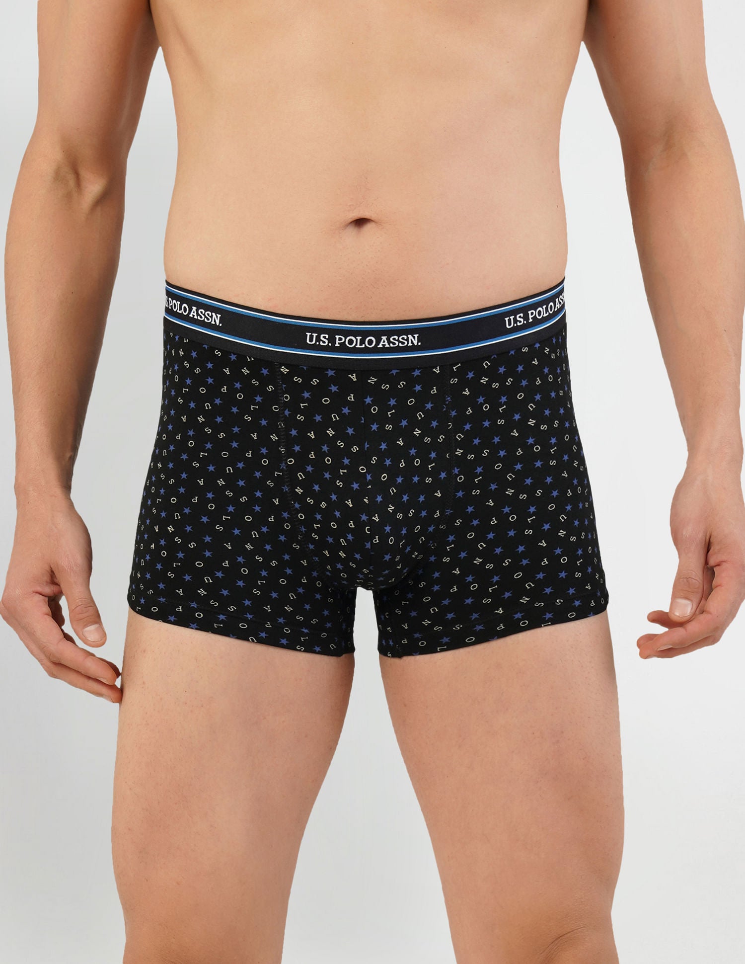 All Over Print Cotton Spandex I616 Trunks - Pack Of 2 Red and Black - U.S. POLO ASSN. | Large