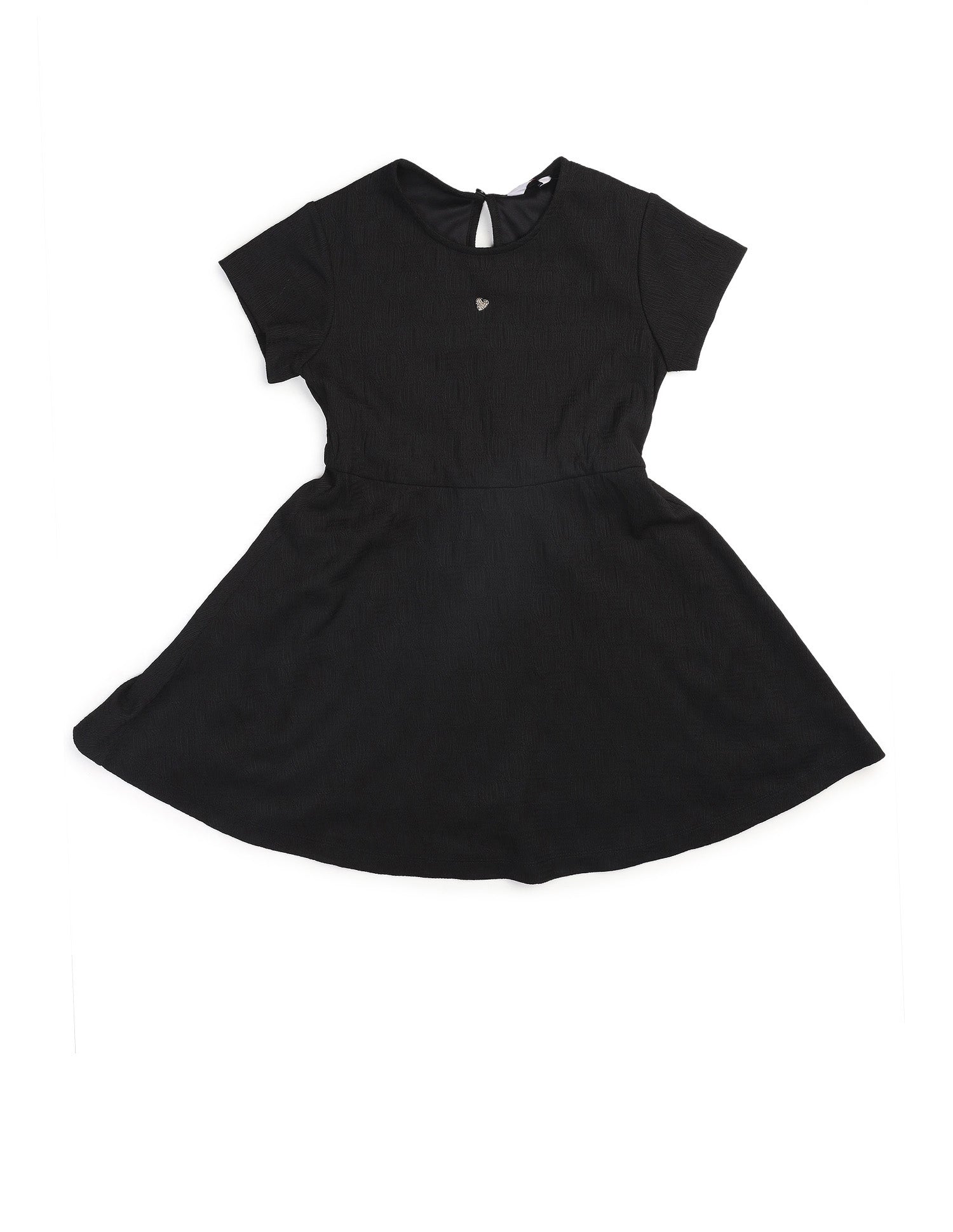 Girls Textured A-Line Dress Black - U.S. POLO ASSN. | Large