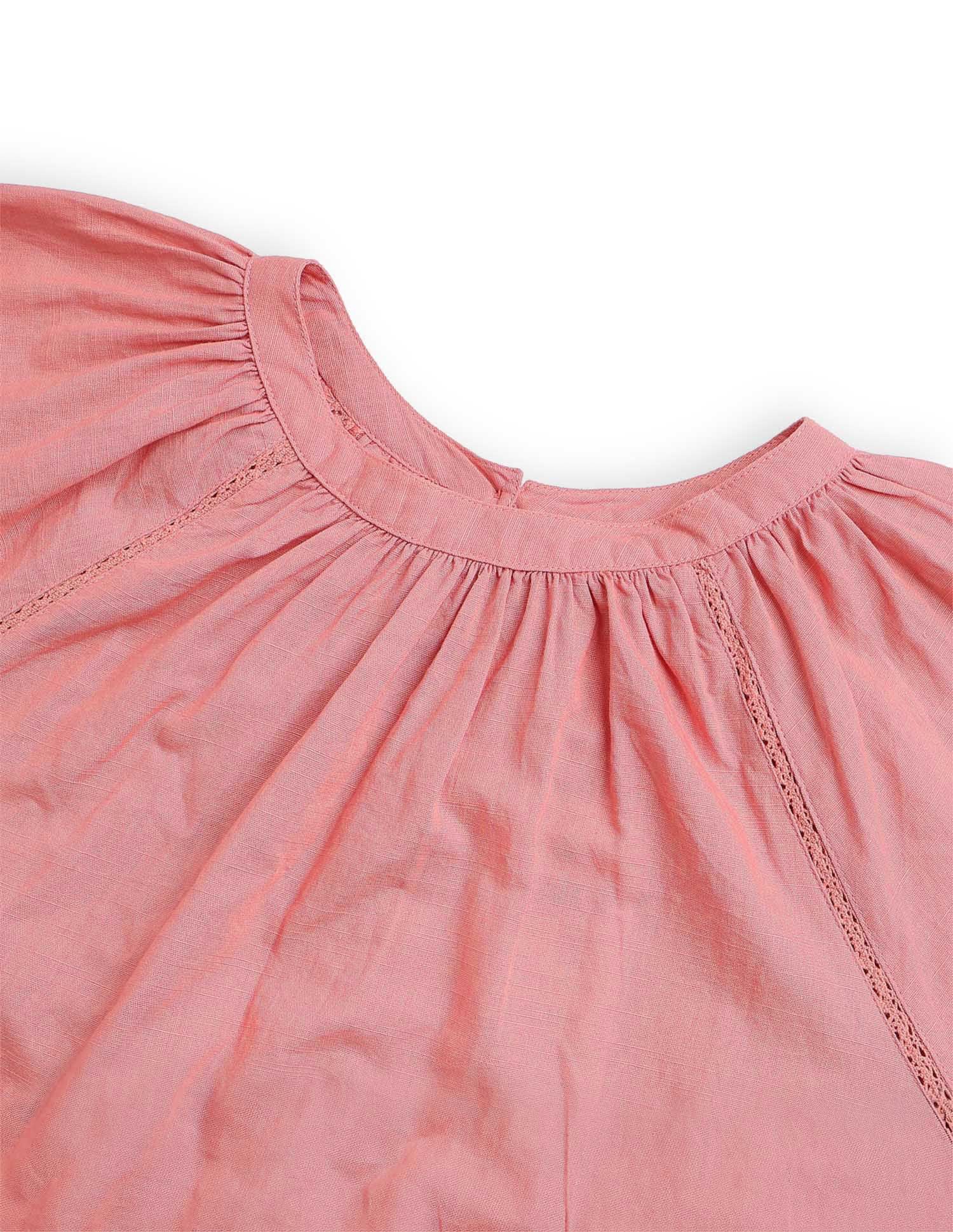 Embroidered Round Neck Top Pink - U.S. POLO ASSN. | Large