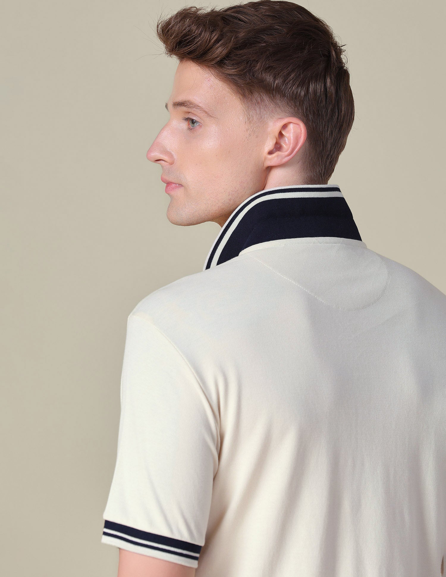 Solid Regular Fit Polo Shirt Beige - U.S. POLO ASSN. | Large