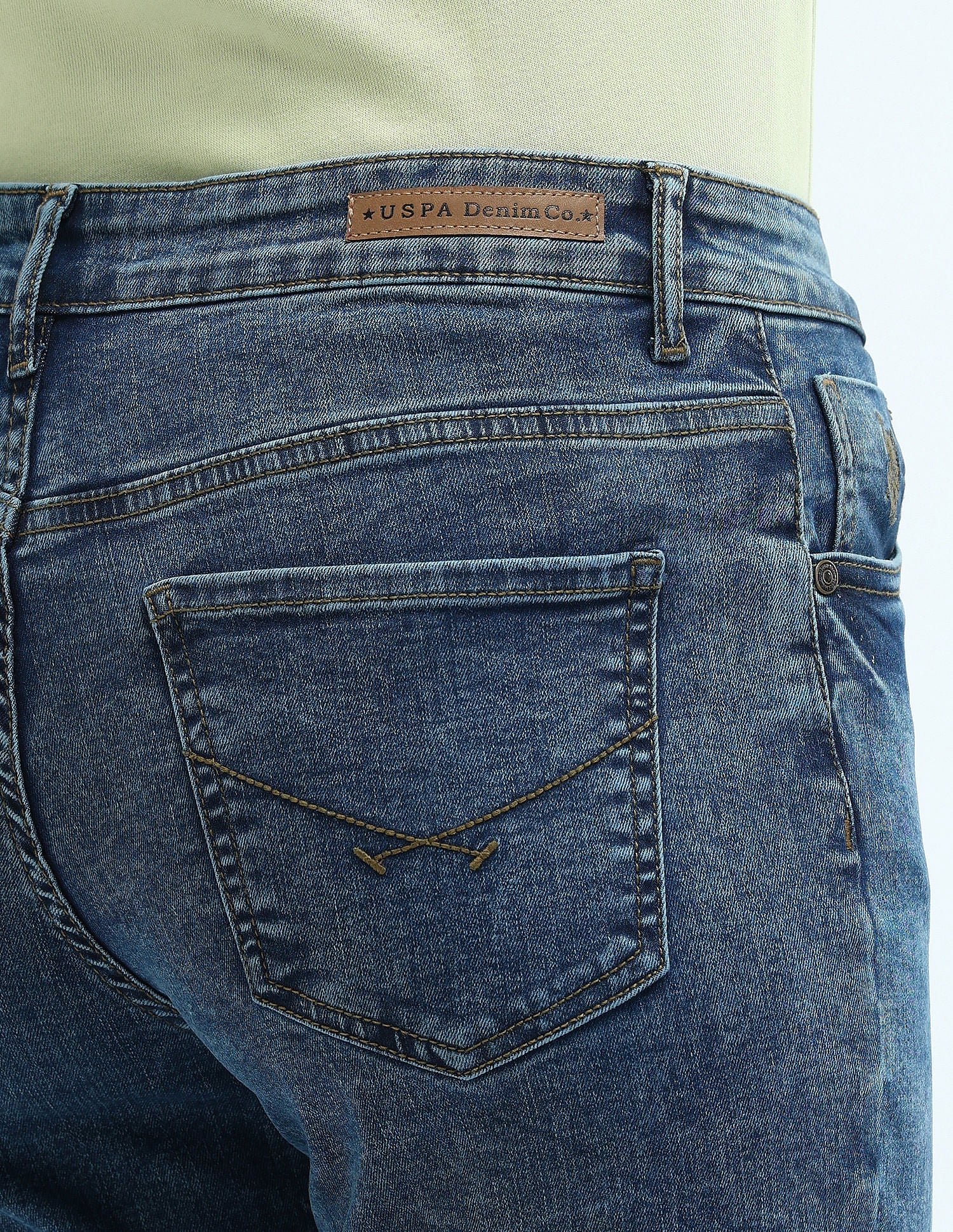 Mid Rise Skinny Bootcut Jeans Blue - U.S. Polo Assn. India | Large