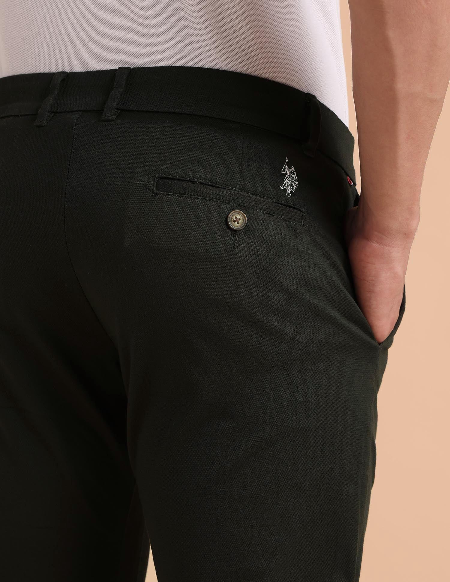 Satin Super Slim Fit Trouser Olive - U.S. POLO ASSN. | Large