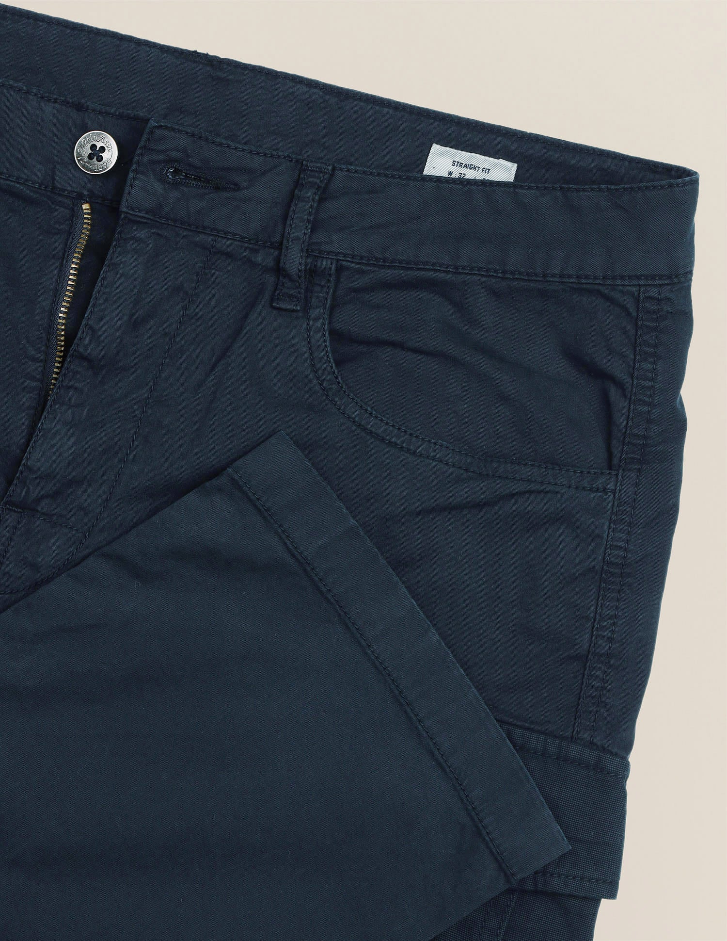 Harold Slim Straight Fit Twill Cargos Blue - U.S. Polo Assn. India | Large