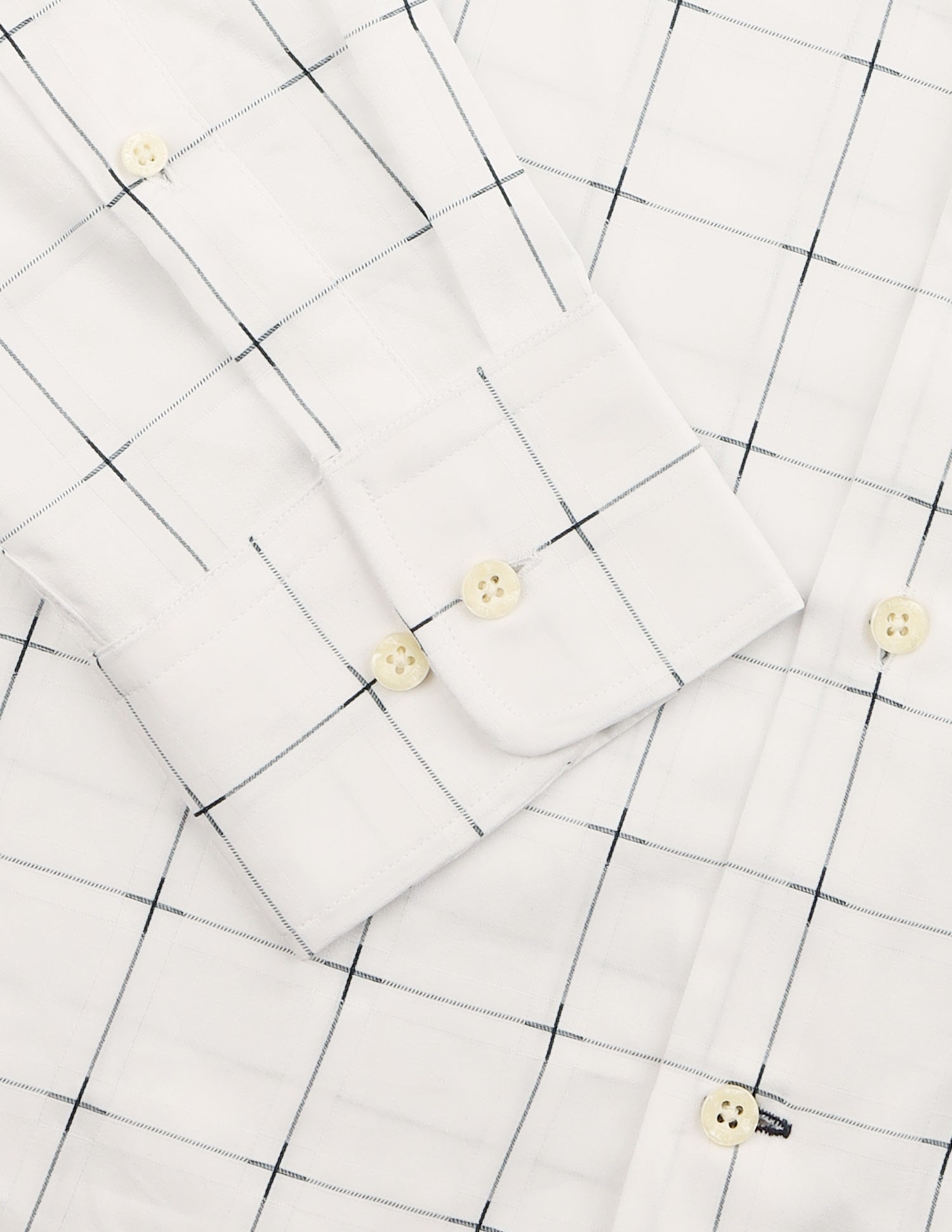 Windowpane Checked Satin Shirt White - U.S. Polo Assn. India | Large