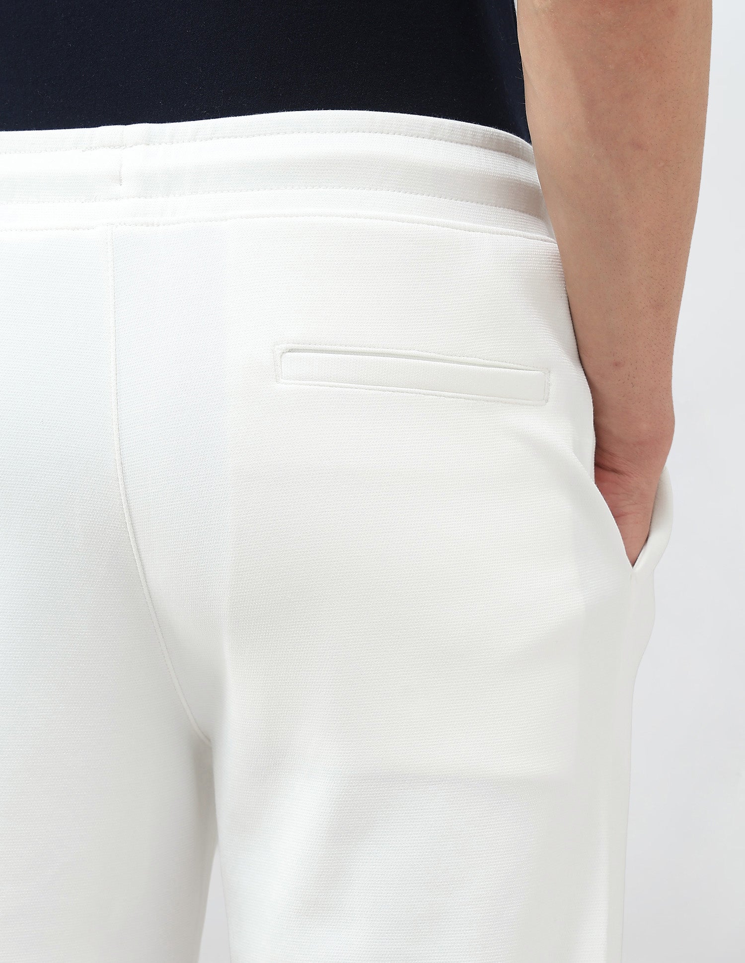 Mid Rise Solid Track Pants Off White - U.S. Polo Assn. India | Large