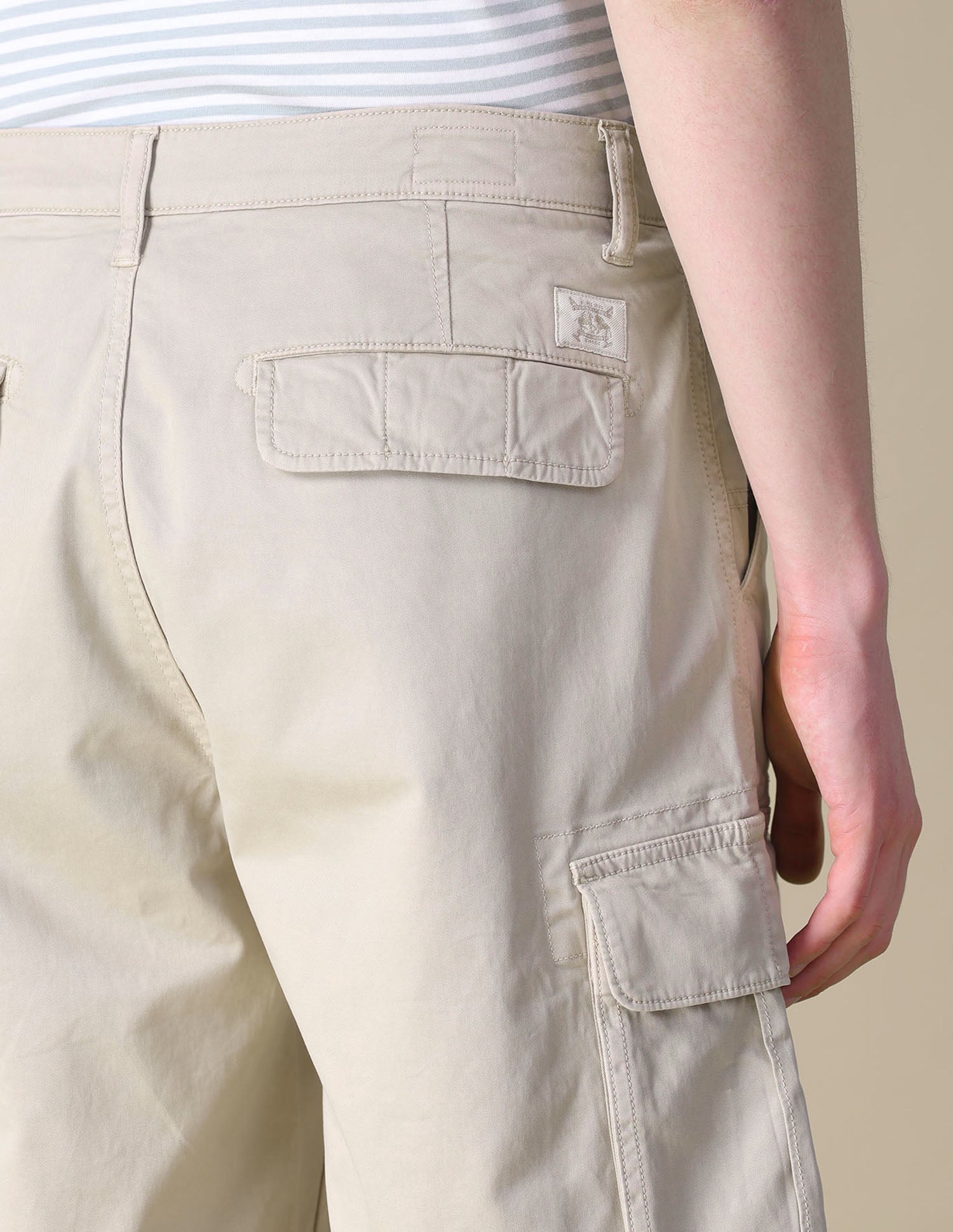 Twill Regular Fit Cargo Shorts Beige - U.S. POLO ASSN. | Large