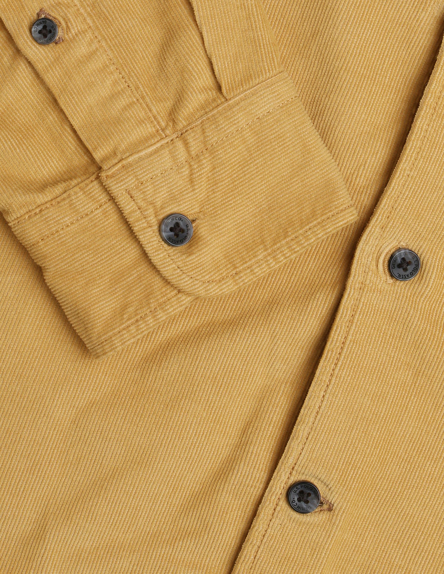 Corduroy Regular Fit Shirt Yellow - U.S. Polo Assn. India | Large