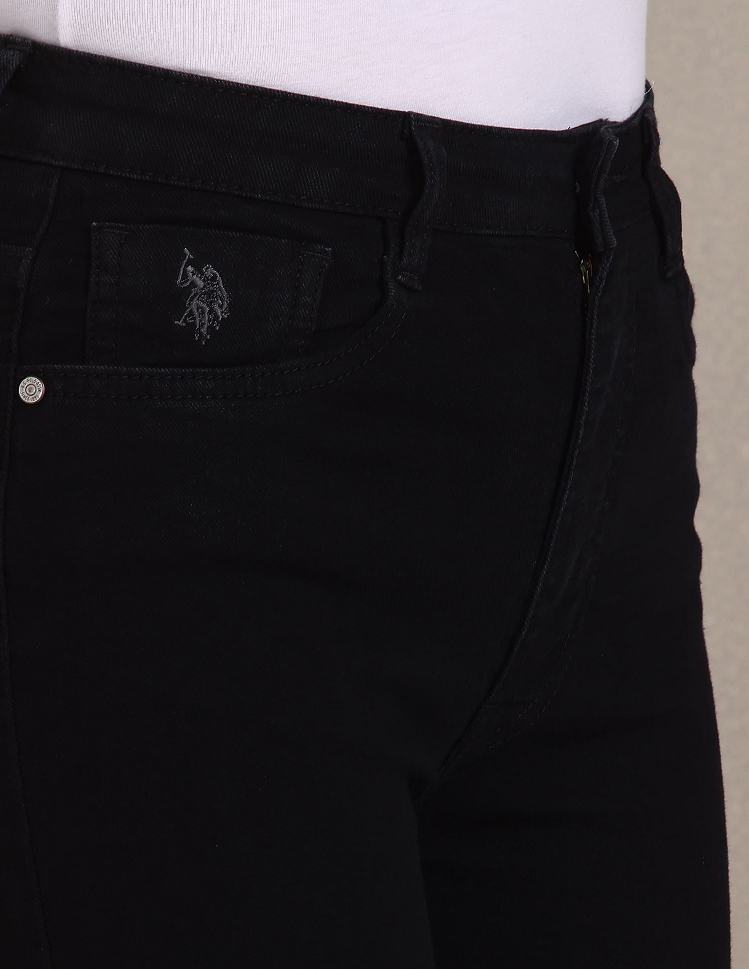 High Rise Flared Jeans Black - U.S. POLO ASSN. | Large