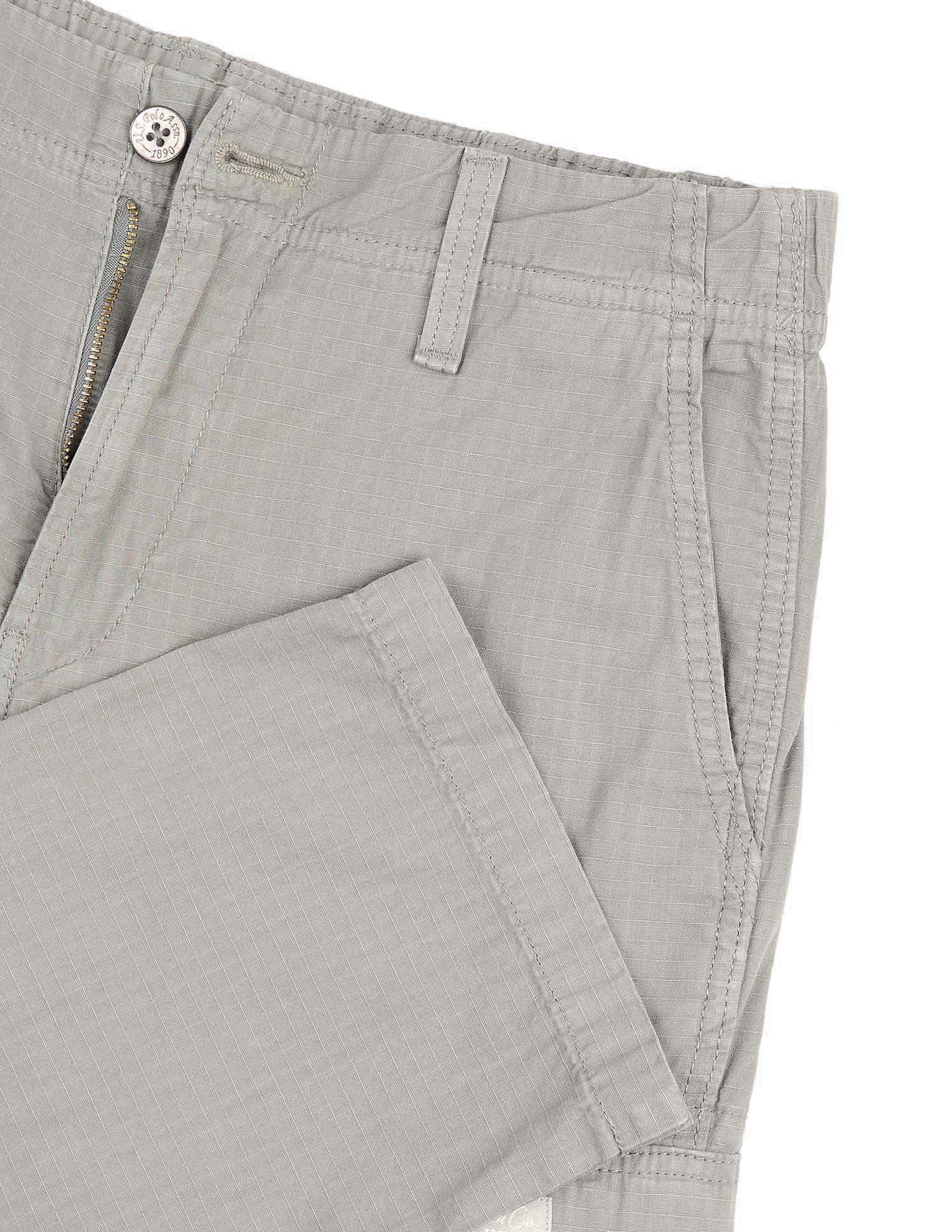 Straight Fit Cargo Trousers Light Grey - U.S. Polo Assn. India | Large