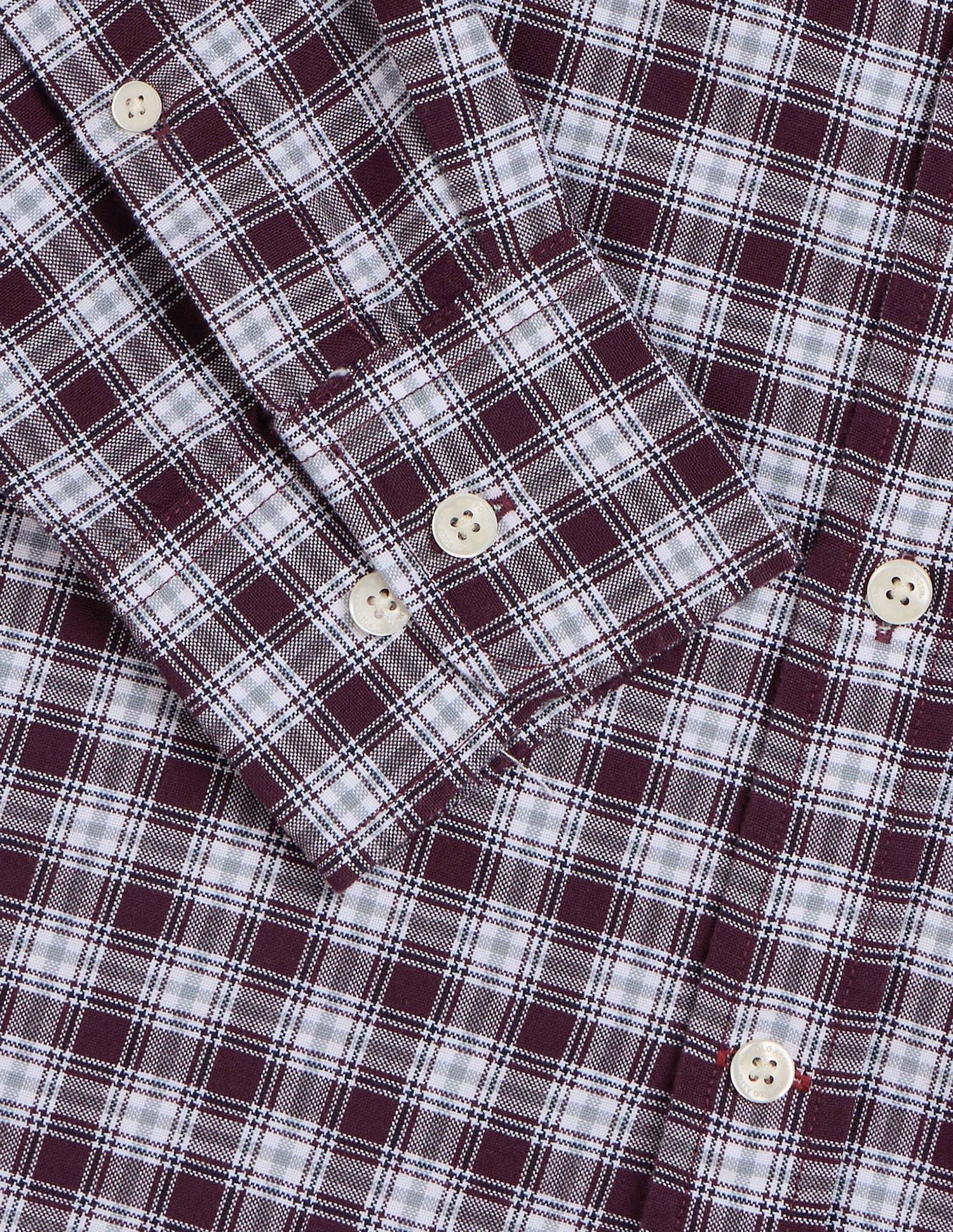 Oxford Tartan Checked Shirt Maroon - U.S. Polo Assn. India | Large