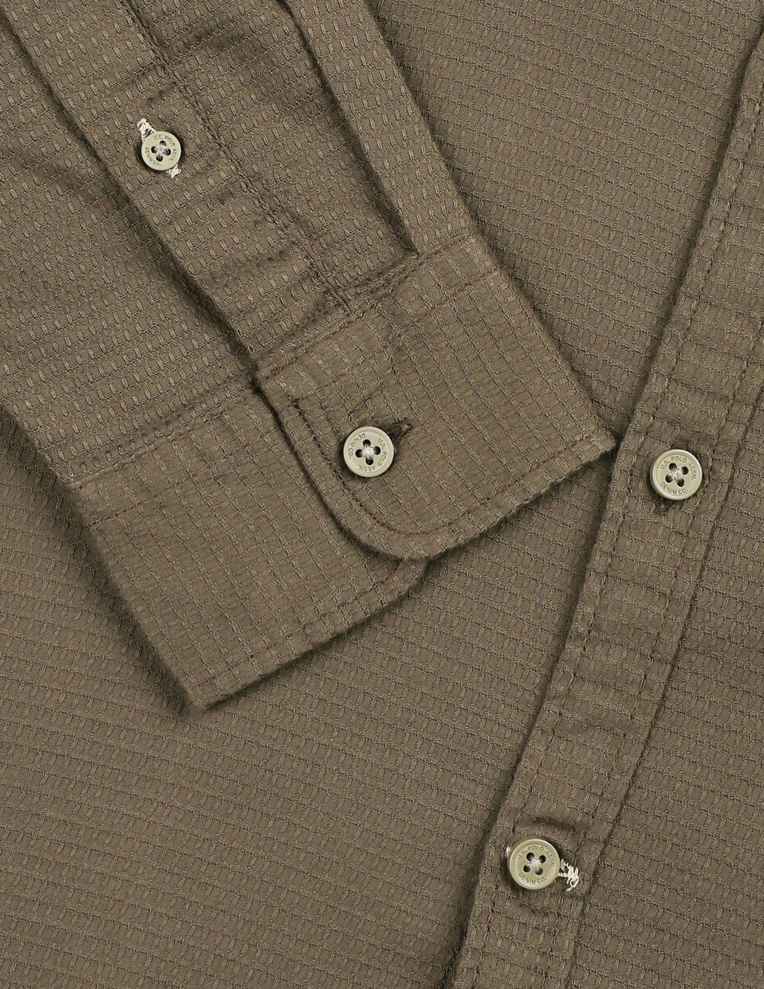 Solid Regular Fit Shirt Brown - U.S. Polo Assn. India | Large