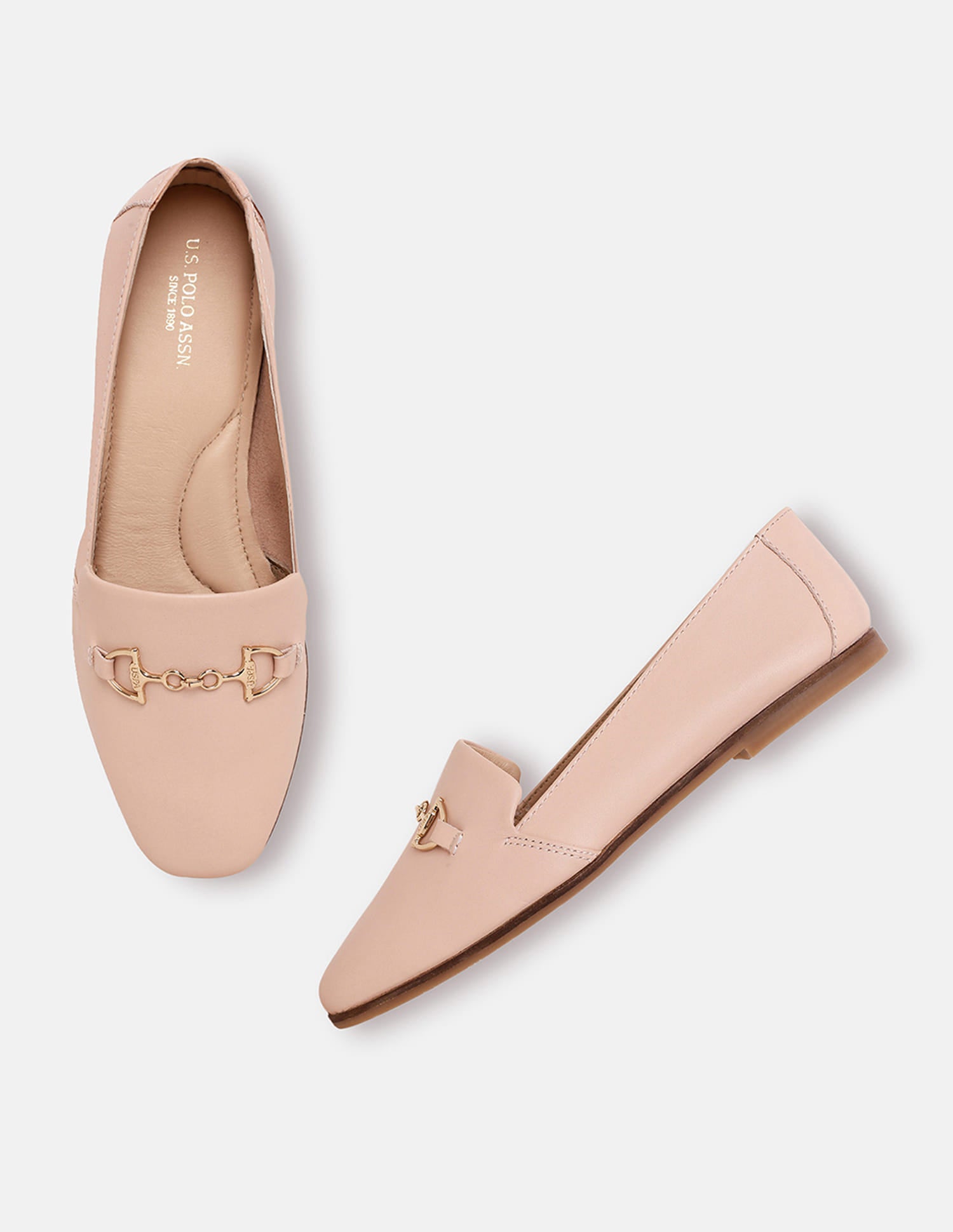 Women Round Toe Solid Mia Ballerinas Pink - U.S. Polo Assn. India | Large