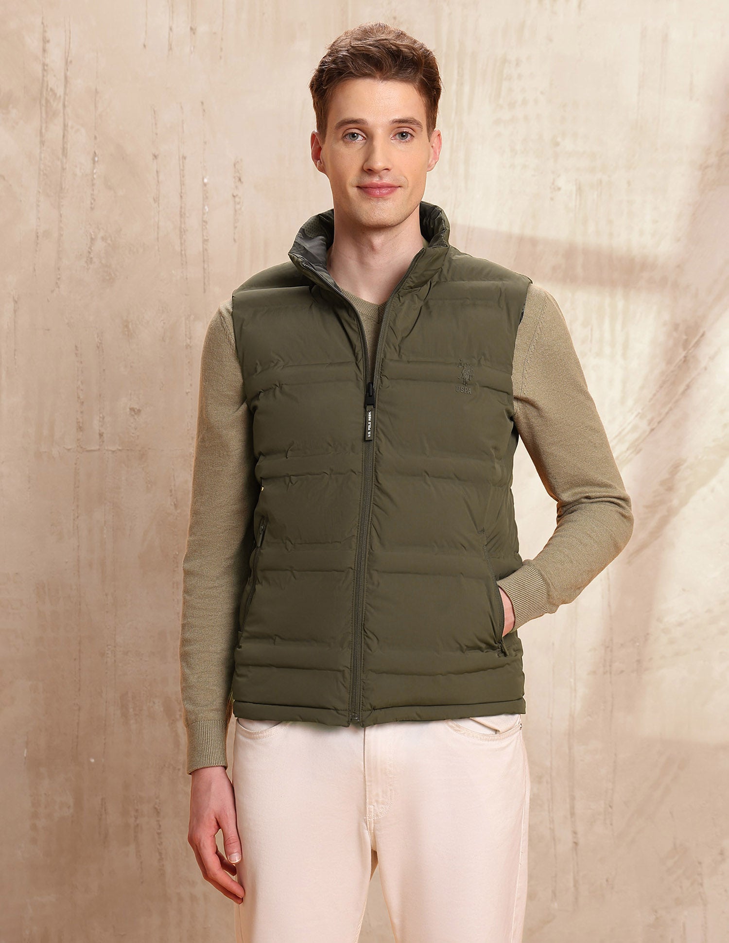 Reversible Legend Of Horseshoe Regular Fit Jacket Olive - U.S. Polo Assn. India | Large