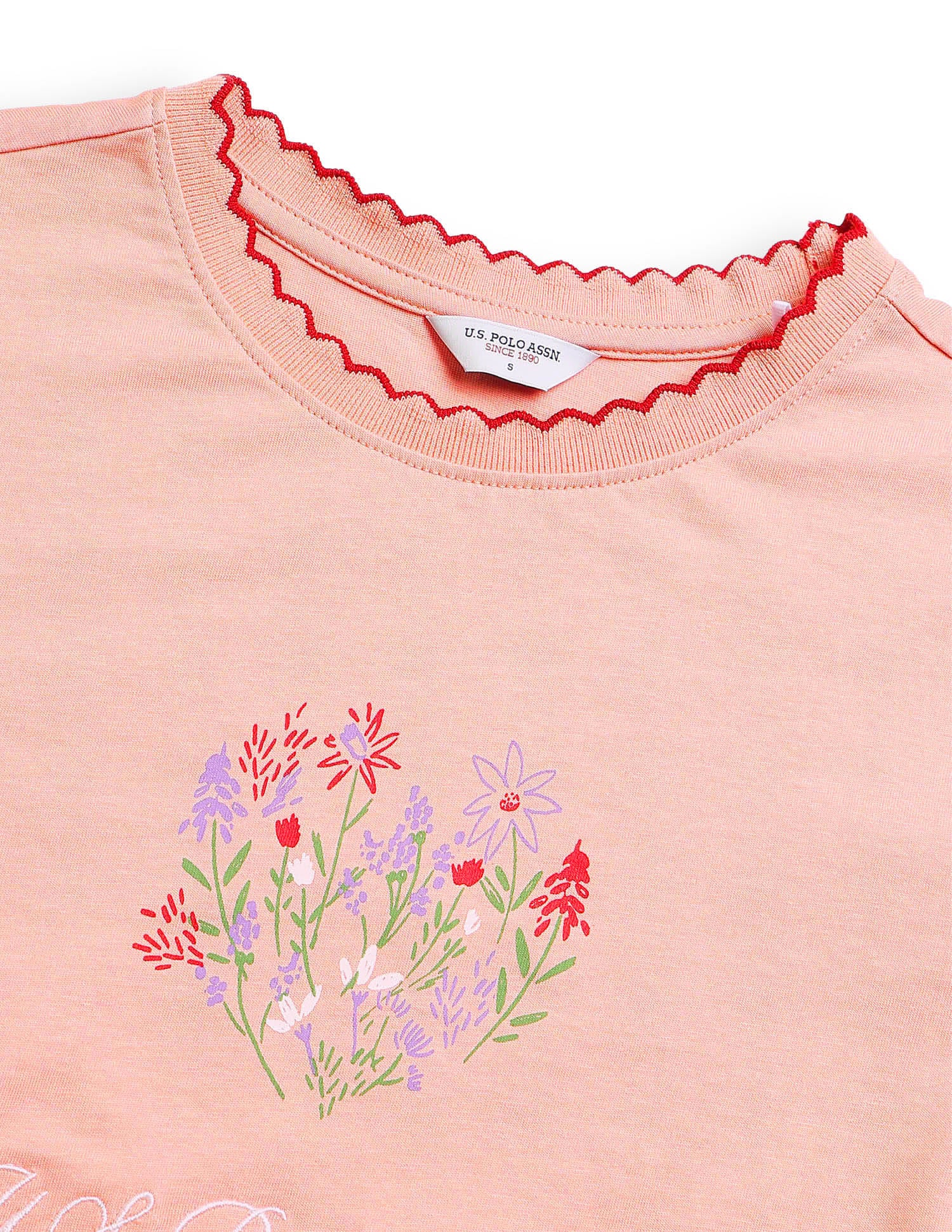 Snug Fit Printed T-Shirt Pink - U.S. Polo Assn. India | Large