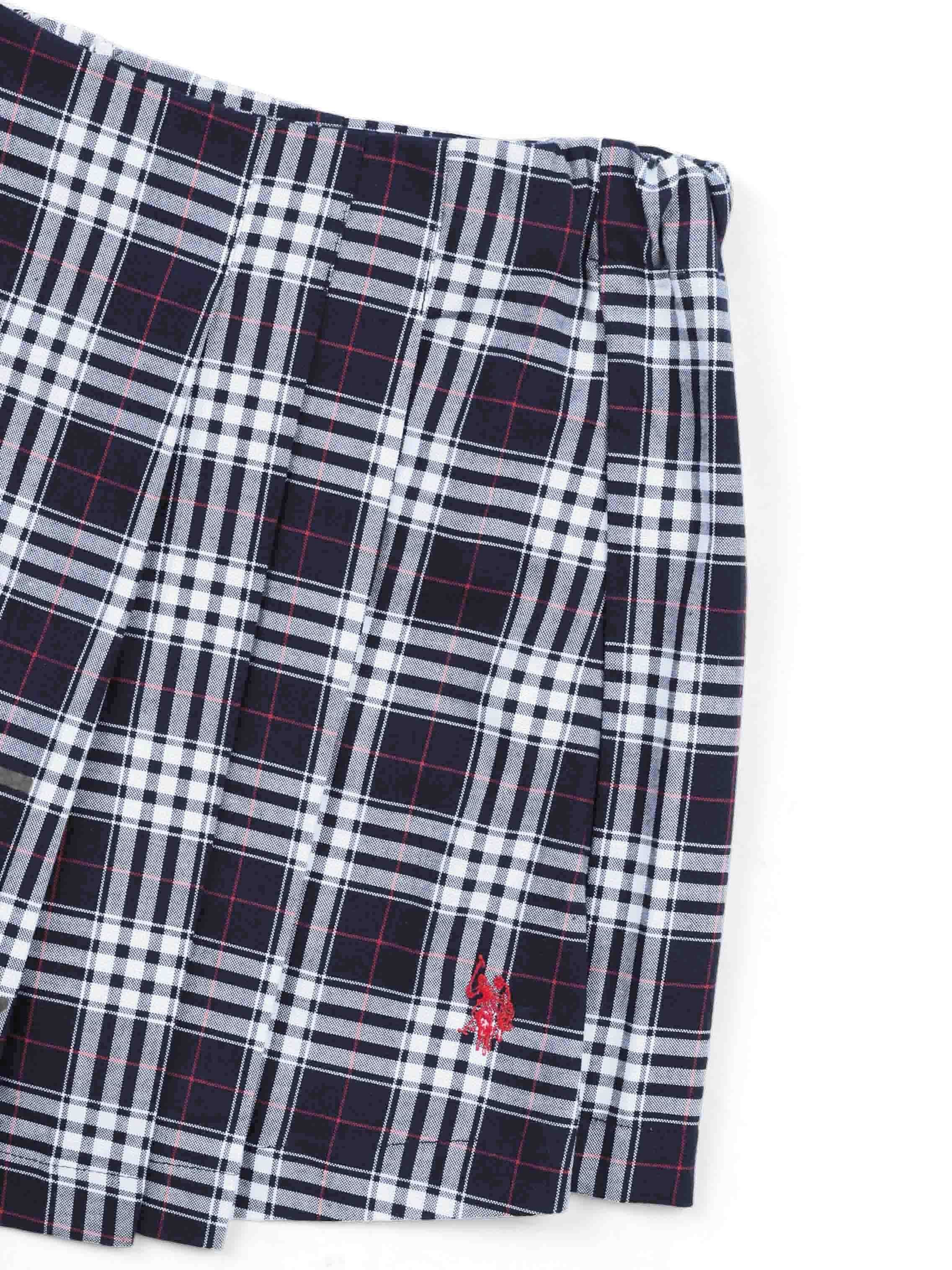 Girls Tartan Checked Skorts Navy - U.S. POLO ASSN. | Large