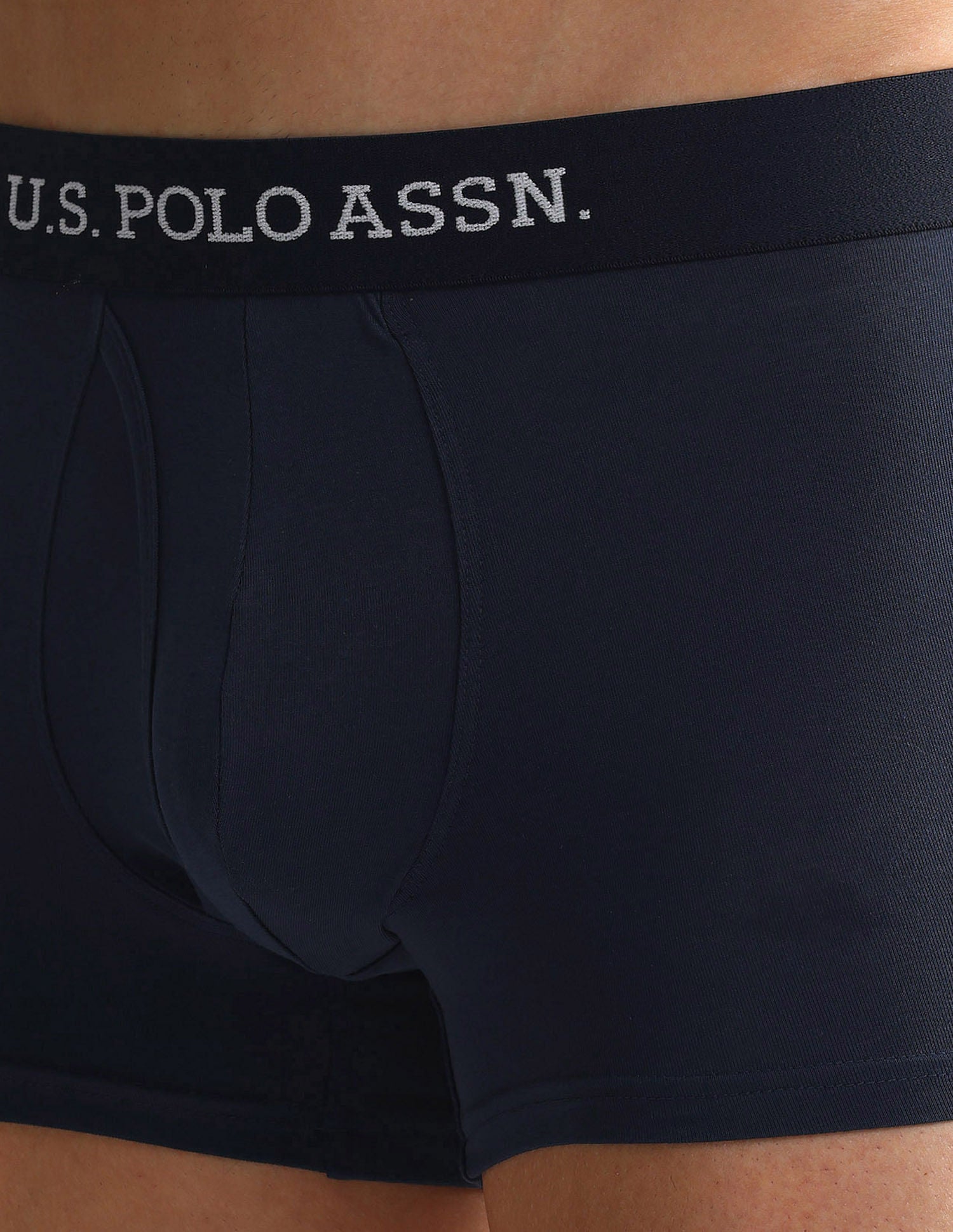 Elastic Waistband Ribbed Solid OET011 Trunks - Pack Of 2 Red and Navy - U.S. POLO ASSN. | Large