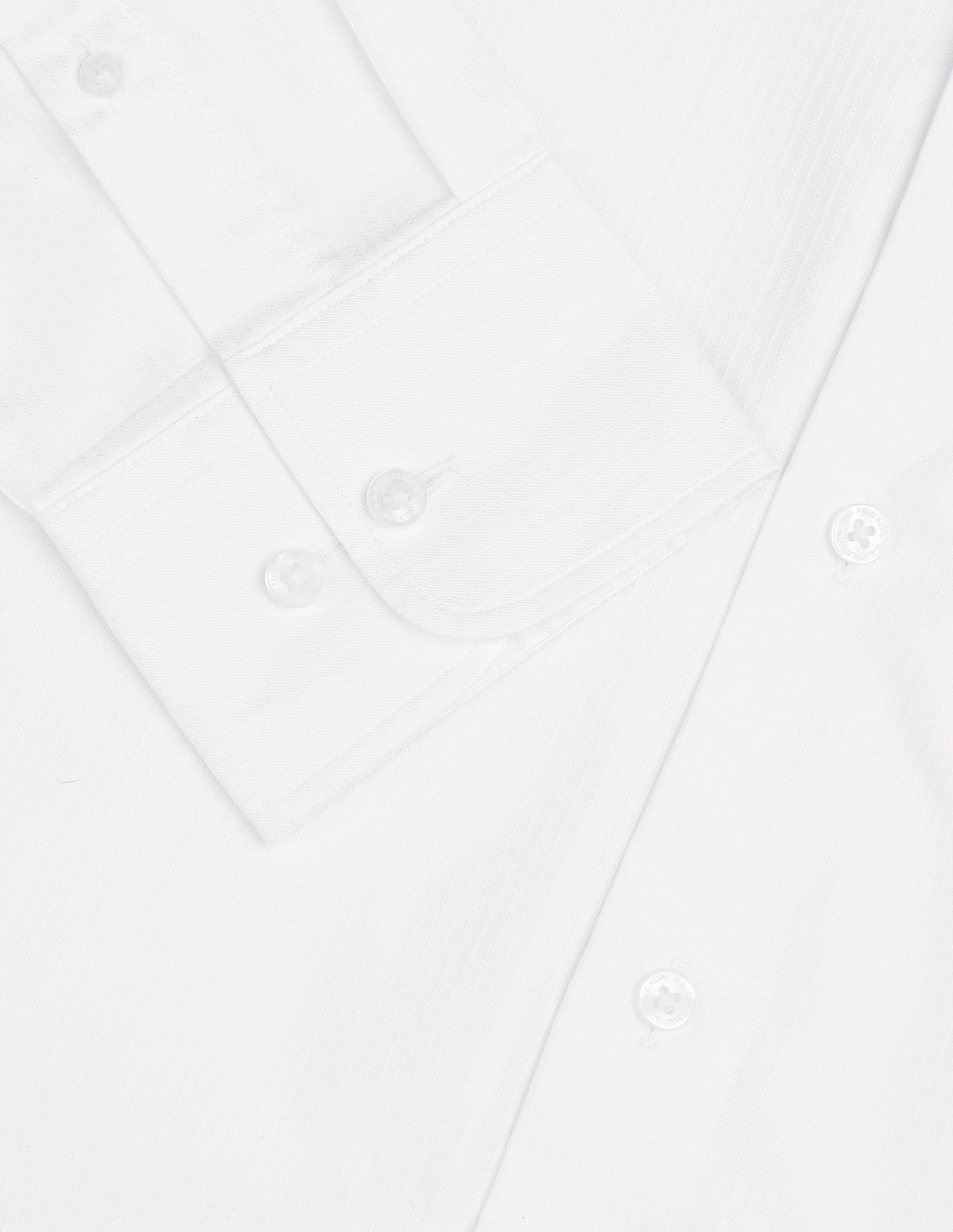 Self Design Vertical Striped Dobby Shirt White - U.S. Polo Assn. India | Large