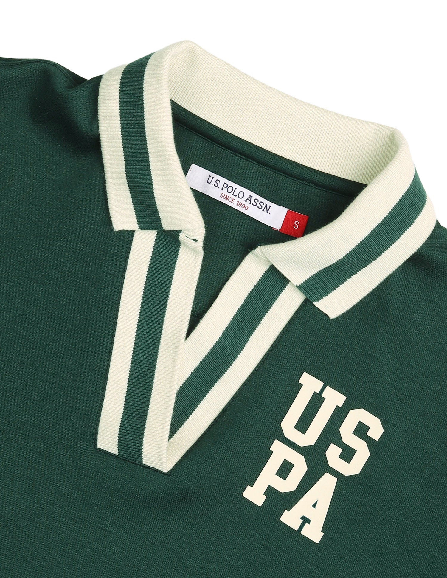 Solid Regular Fit Polo Shirt Green - U.S. Polo Assn. India | Large