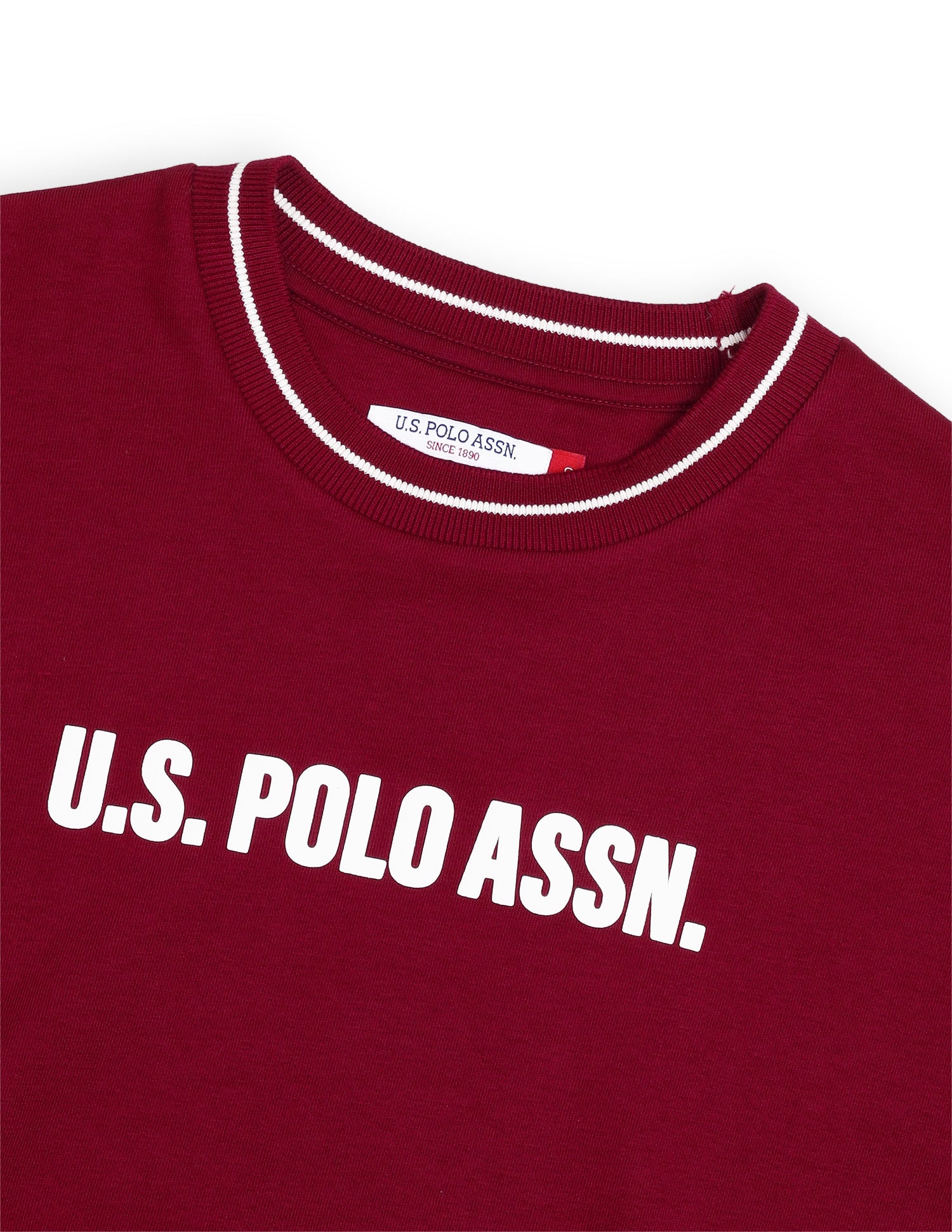 Brand Printed Oversized Fit Sweatshirt Dark Red - U.S. Polo Assn. India | Large