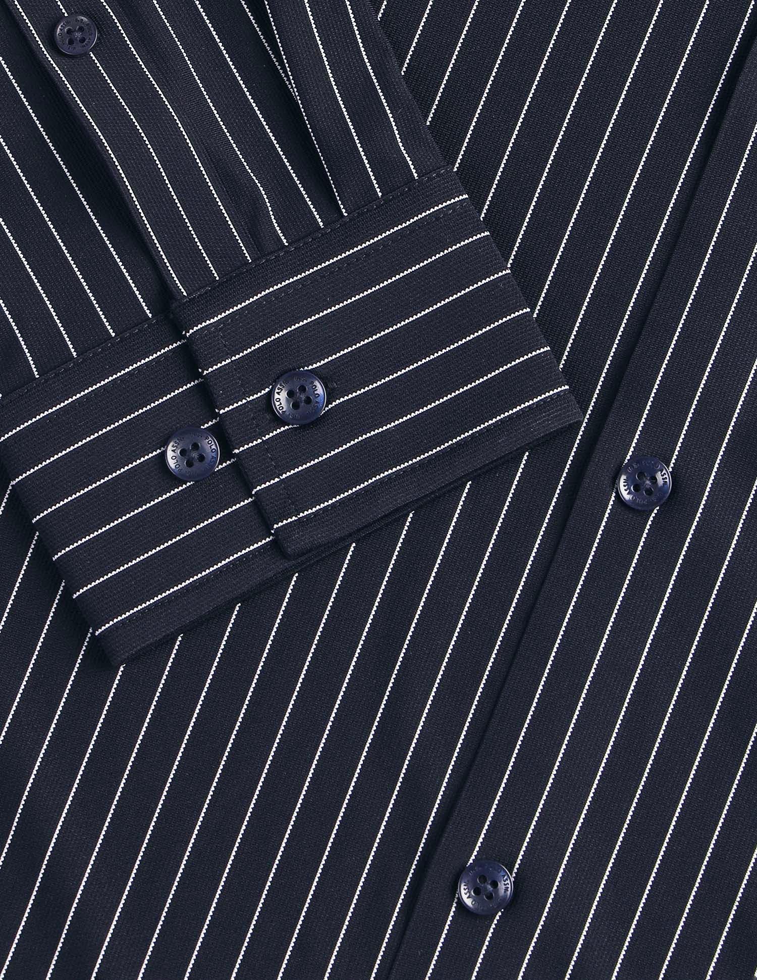 Tailored Fit Vertical Striped Shirt Navy - U.S. POLO ASSN. | Large