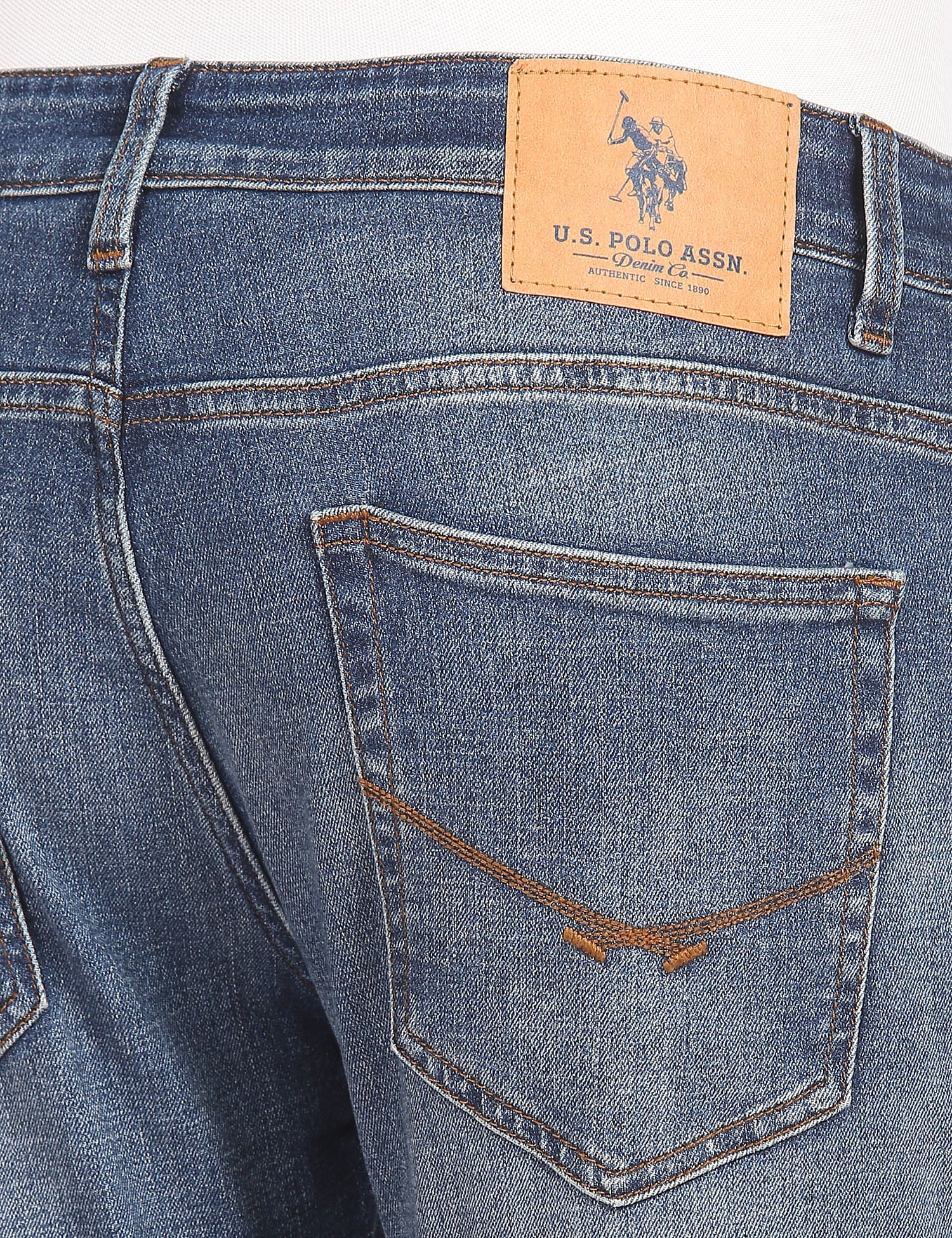 Mid Rise Henry Cropped Jeans Blue - U.S. Polo Assn. India | Large