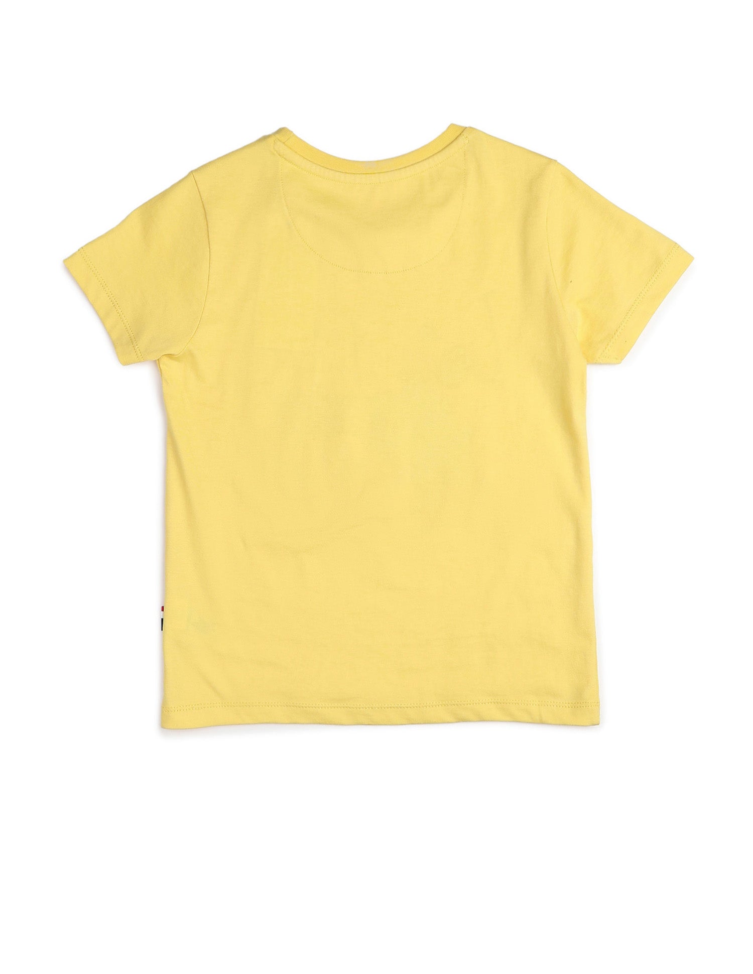 Boys Graphic Brand Printed Regular Fit T Shirt Yellow - U.S. POLO ASSN. | Large