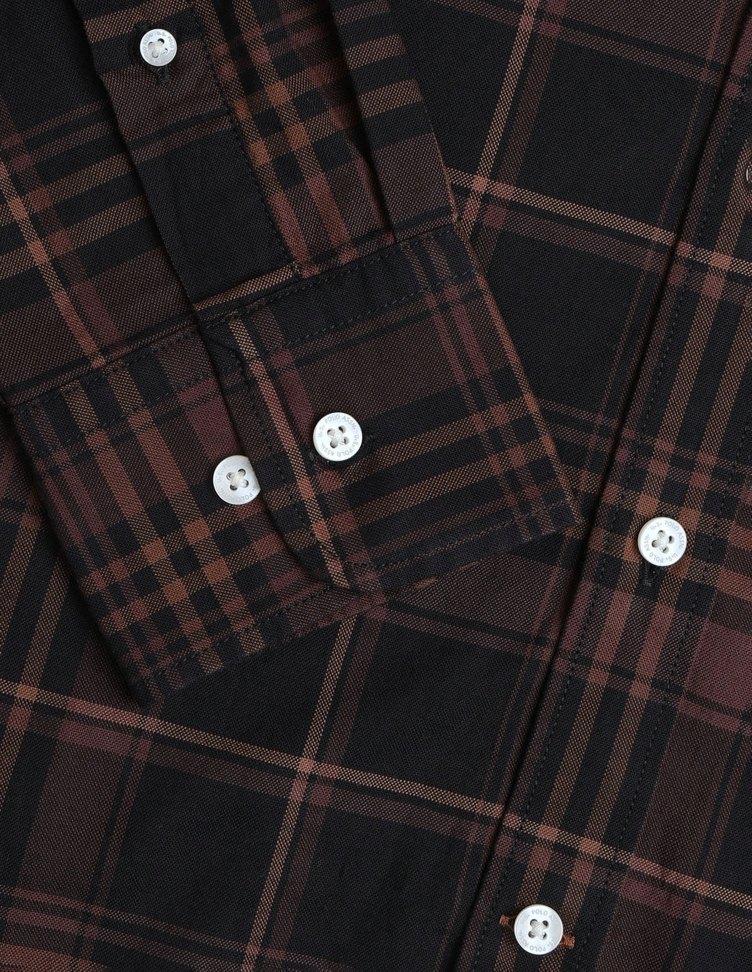 Plaid Checked Tailored Fit Shirt Brown - U.S. Polo Assn. India | Large