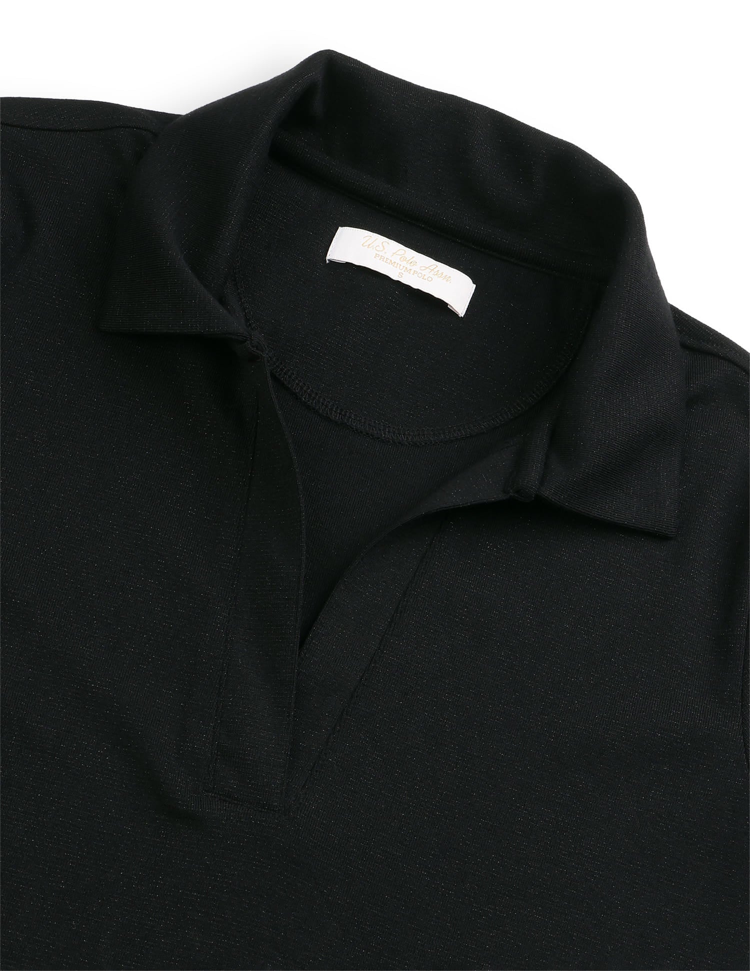 Solid Regular Fit Polo Shirt Black - U.S. Polo Assn. India | Large