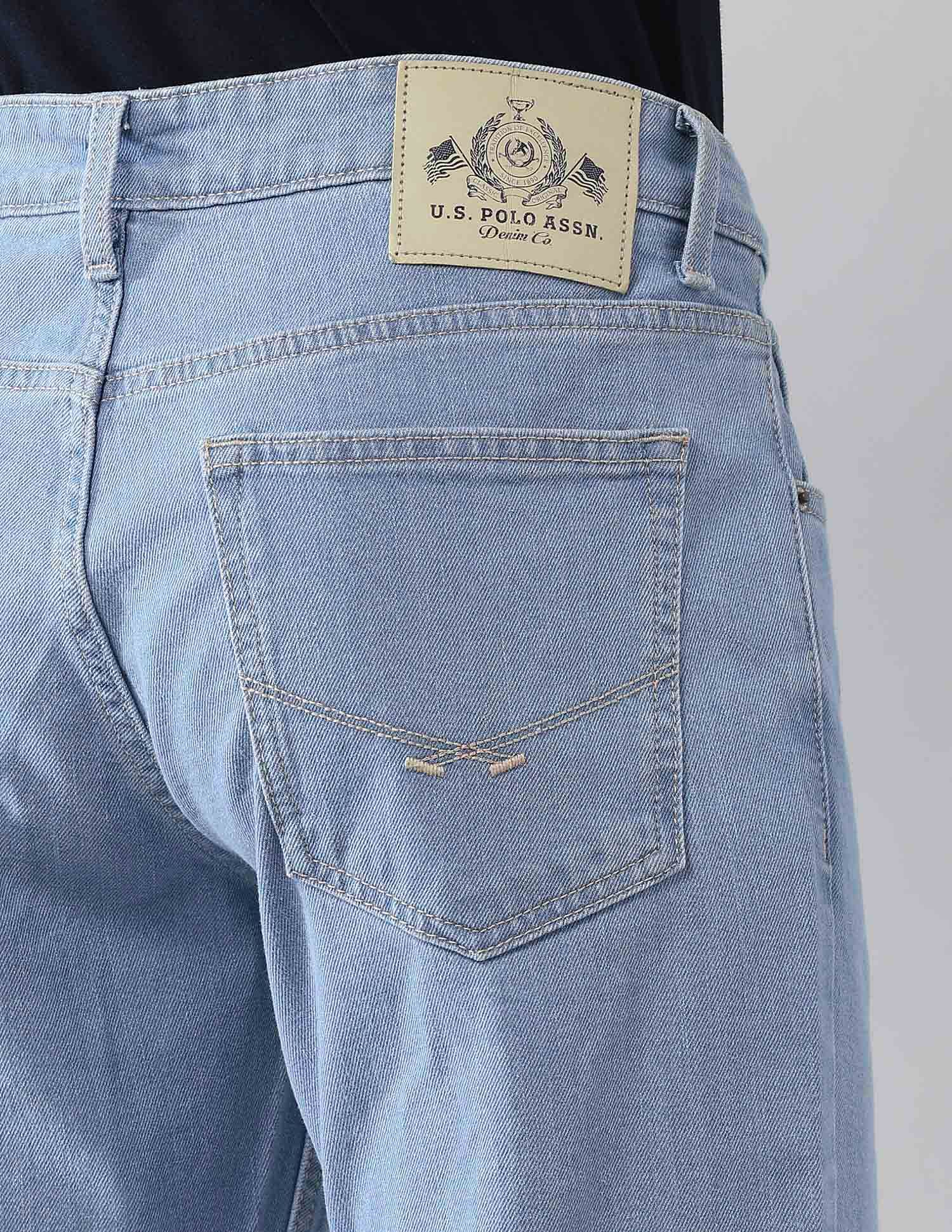 Brandon Slim Tapered Fit Blue Jeans Blue - U.S. POLO ASSN. | Large